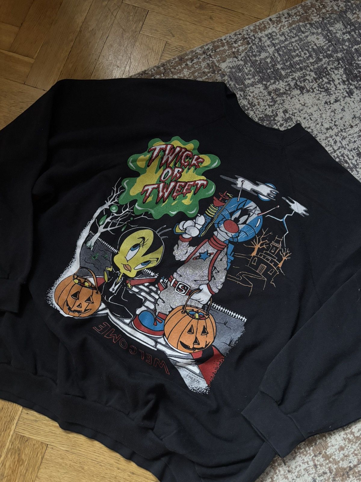 Vintage Freeze Warner Bros 1994 vintage rare sweatshirt NY made USA Size US L / EU 52-54 / 3 - 8 Thumbnail
