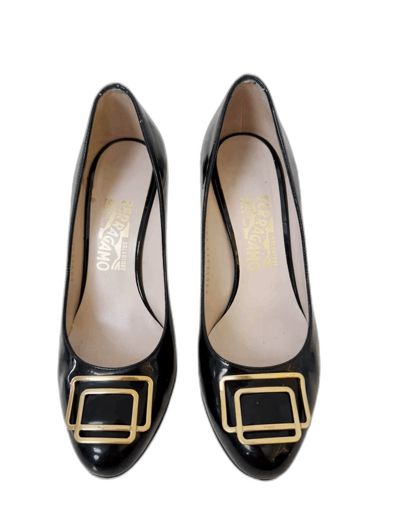 Salvatore Ferragamo Ferragamo Black Heels Size 36 Women Size US 6 / IT 36 - 1 Thumbnail