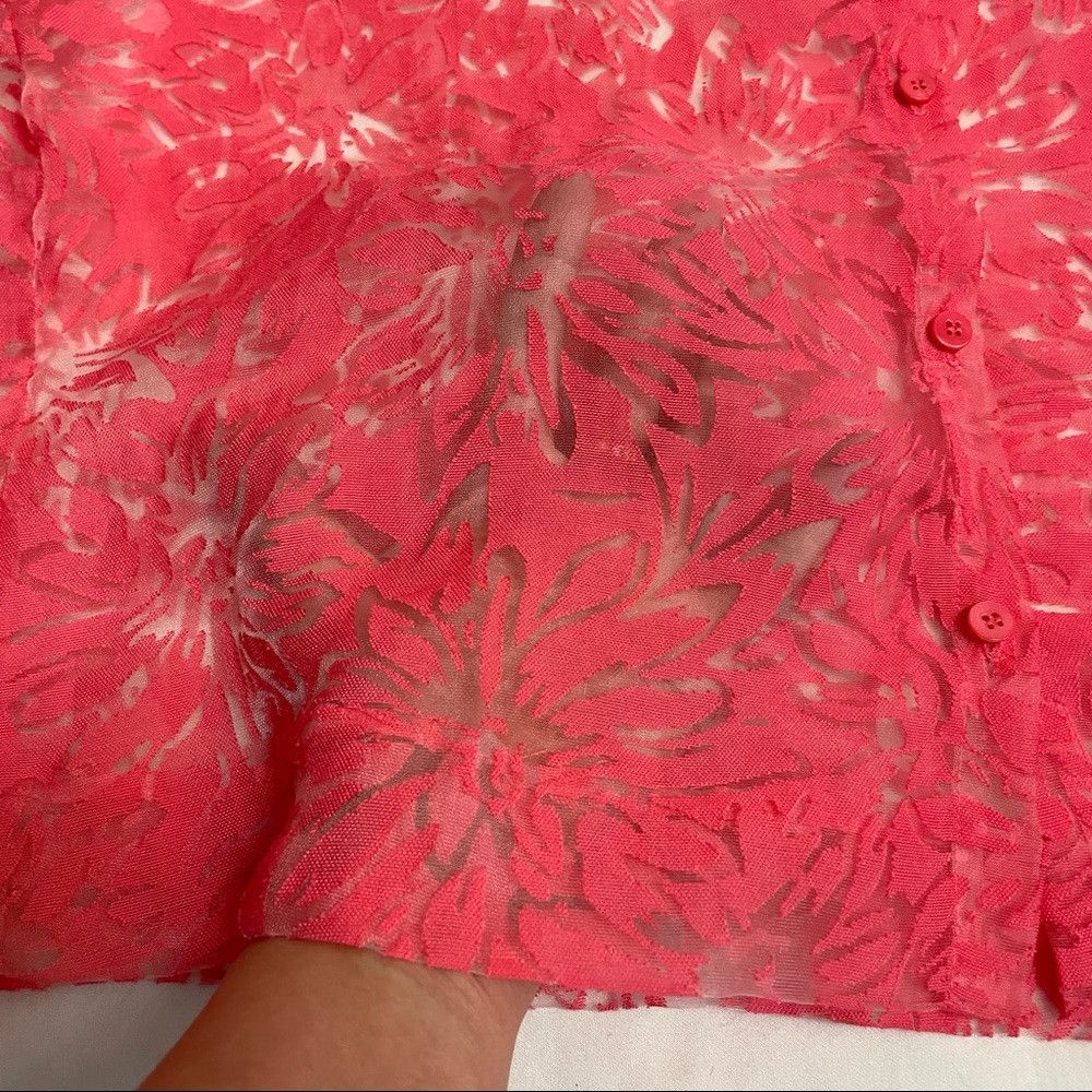 Other Studio Works Coral Floral Rayon Blouse Size M Size M / US 6-8 / IT 42-44 - 8 Thumbnail