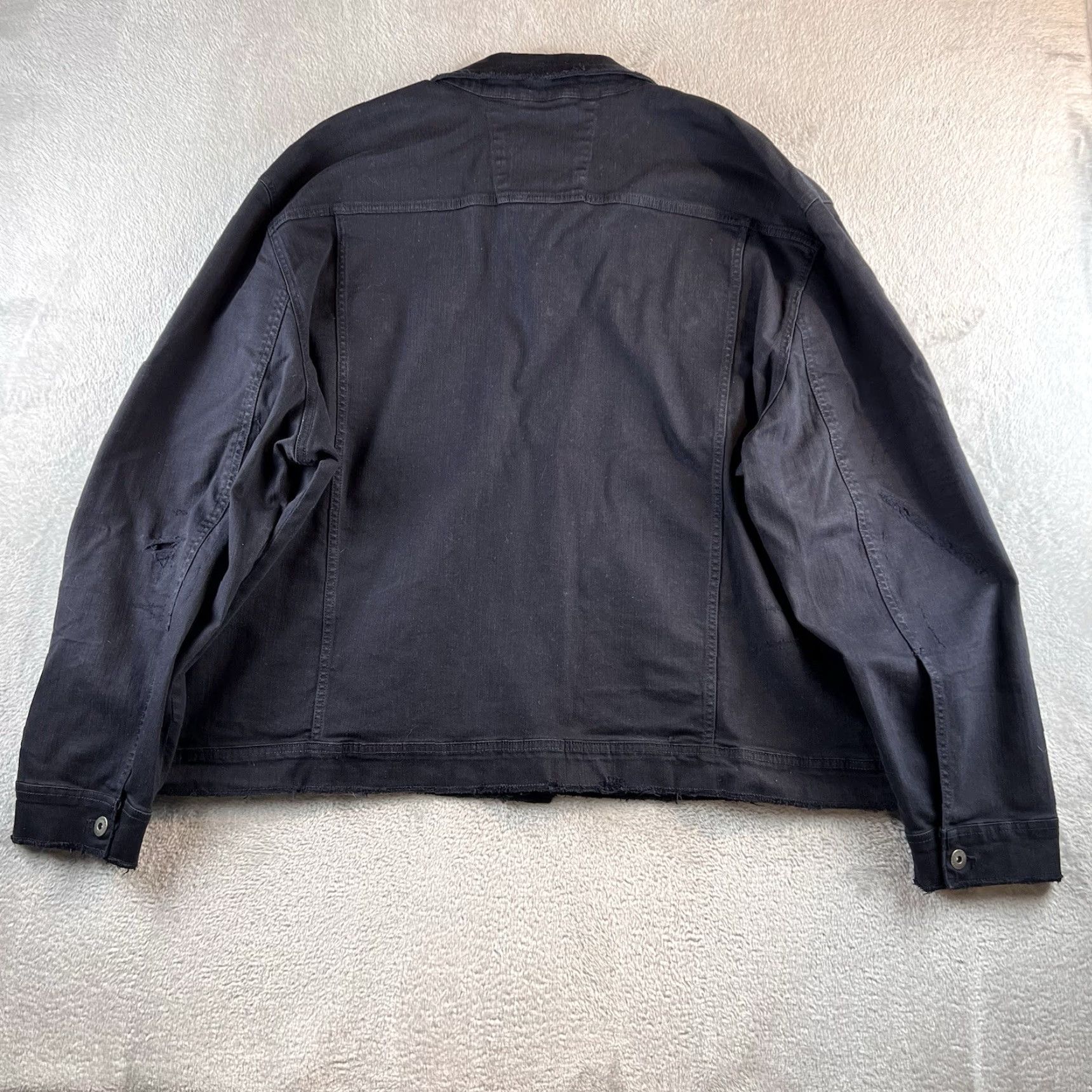 Jordan Craig Jordan Craig Denim Jacket Mens 5XL Navy Dark Wash Distressed Rock City City Blue Denim Jacket Bomber Jacket Mens 5XL Jeans Style Size US XXL / EU 58 / 5 - 2 Thumbnail