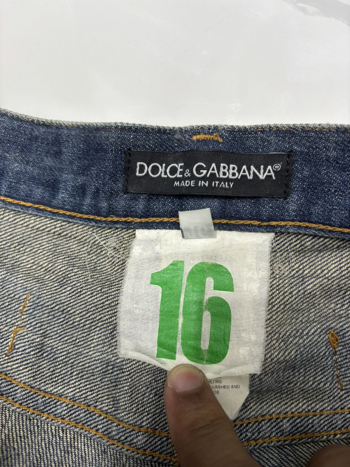 Dolce & Gabbana Dolce & Gabbana Distressed Straight Leg Denim Jeans Size US 33 - 13 Thumbnail