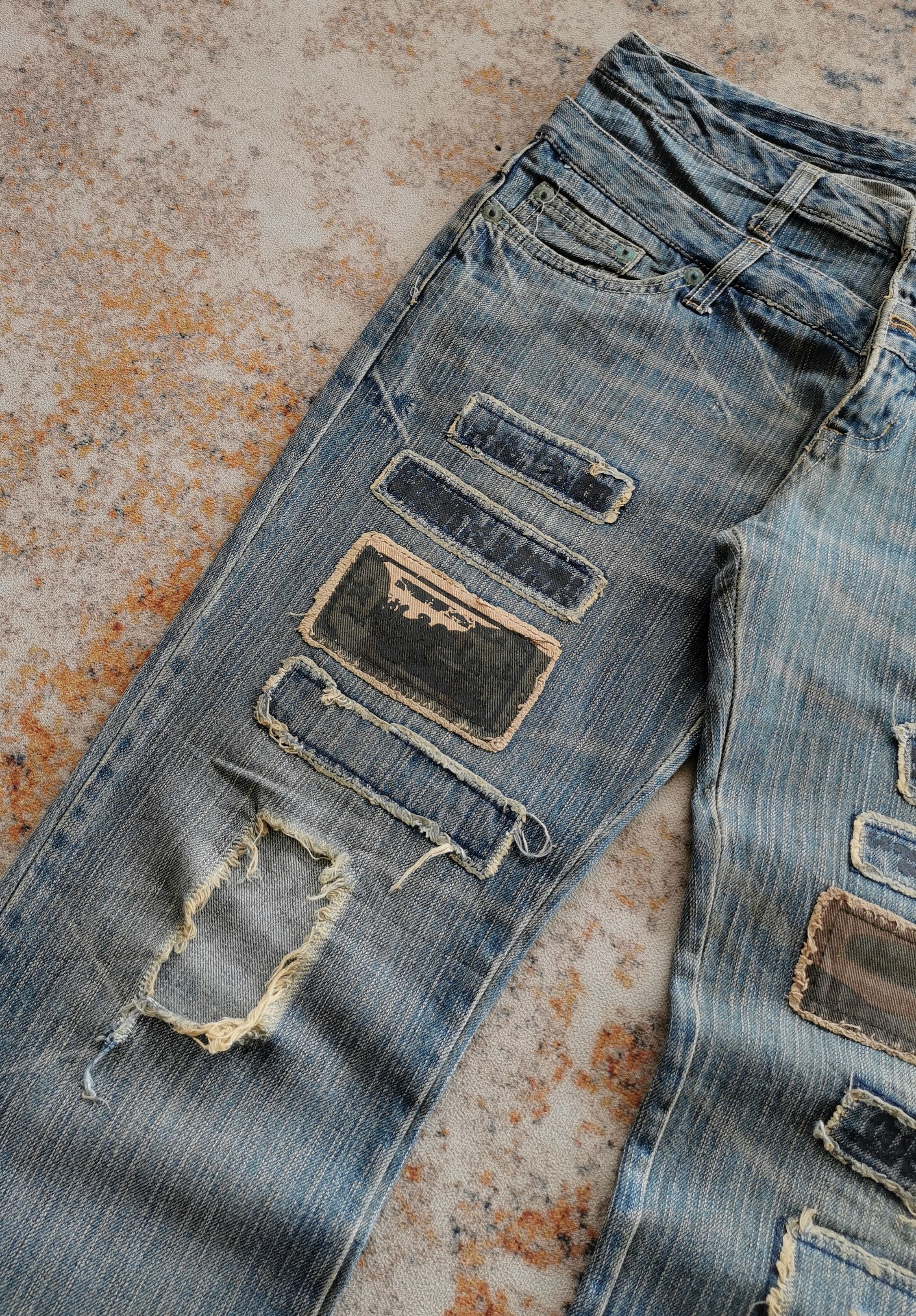 Kapital Double Waisted Patches Mudwash Jeans Style KAPITALS Size US 33 - 5 Thumbnail