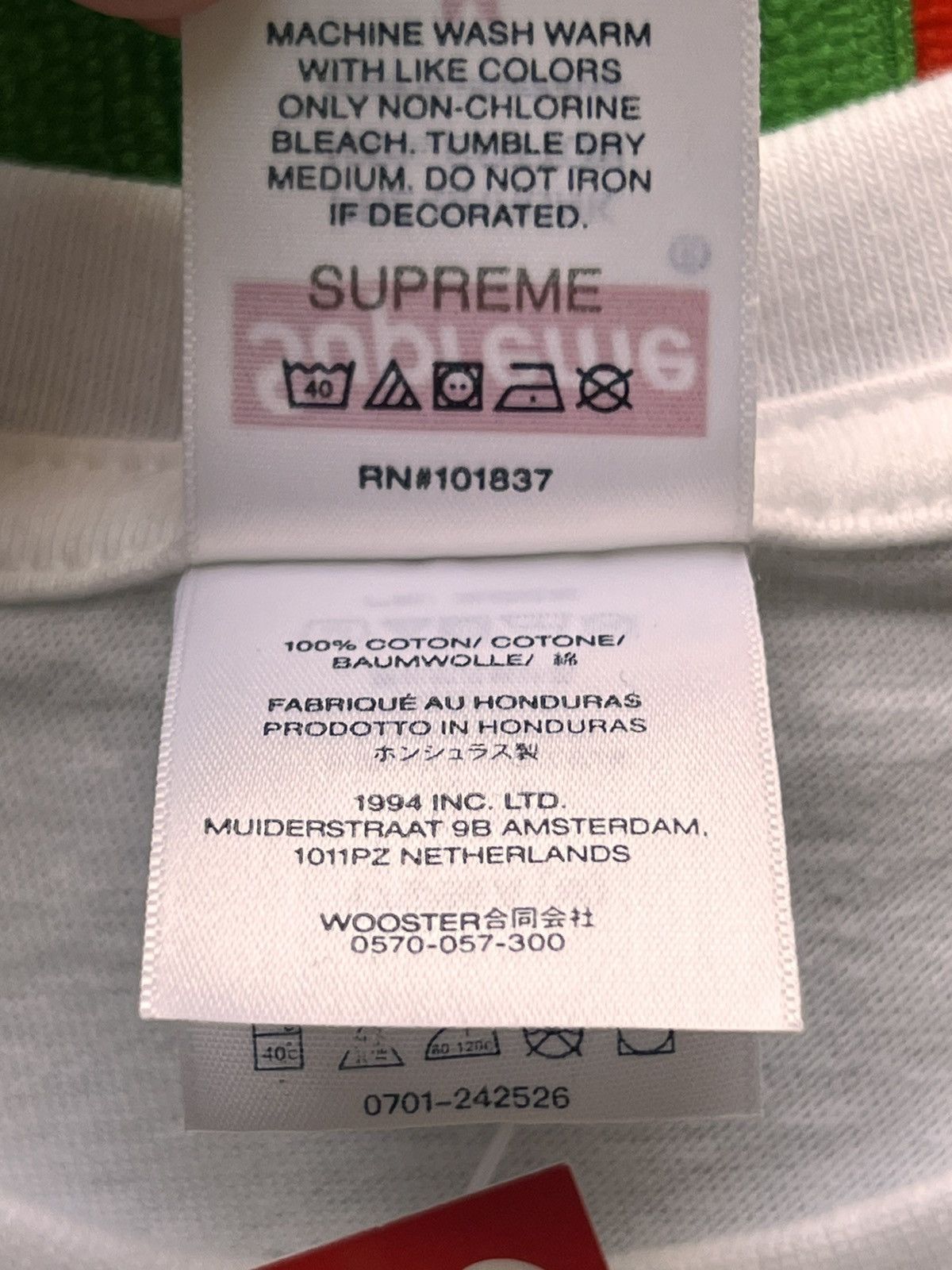 Supreme M Supreme Arabic Box Logo Tee red t-shirt white ss26 chest Size US M / EU 48-50 / 2 - 18 Thumbnail