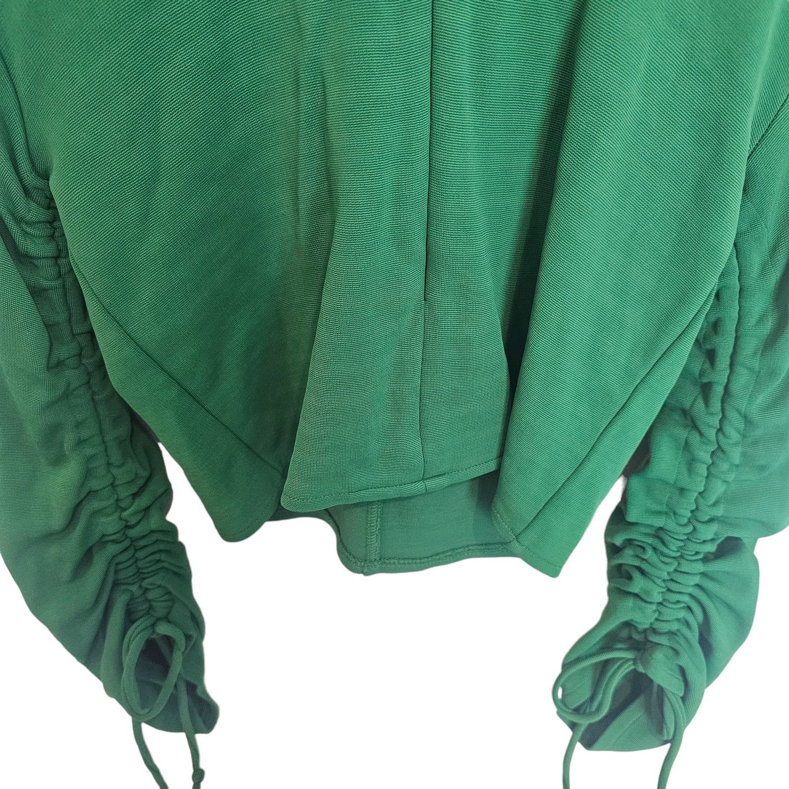 Maison Forte Maison Cinqcent Half Zip Cropped Hoodie Sz XS Kelly Green Size XS / US 0-2 / IT 36-38 - 3 Thumbnail