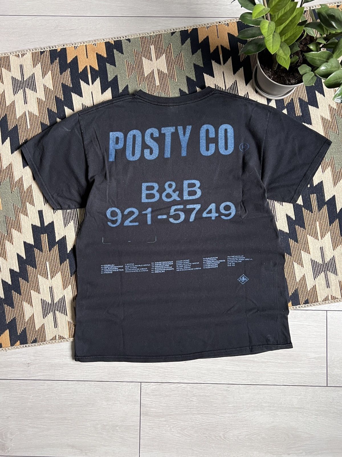 Band Tees × Rap Tees Post Malone Mugshot Posty Co Tour Black T-shirt Size US L / EU 52-54 / 3 - 6 Thumbnail