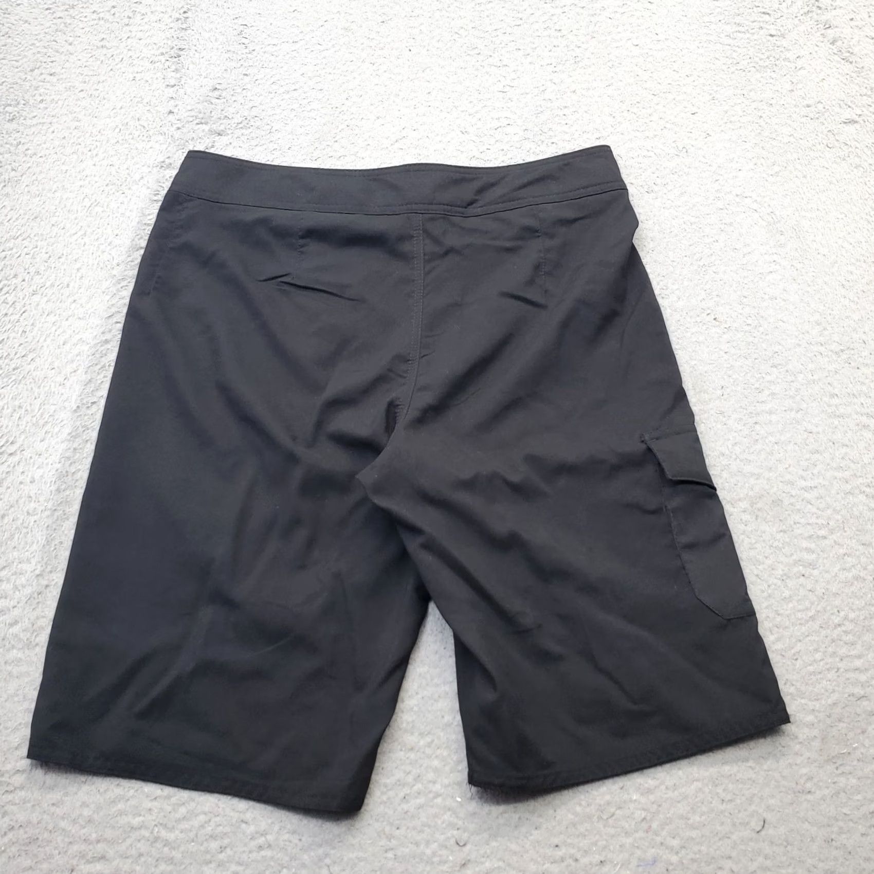 Hang Ten Hang Ten Board Shorts Mens 30 Black Flat Front Swimwear Beach Drawstring Waist Mens Size 30 Black Board Shorts Size US 30 / EU 46 - 2 Thumbnail