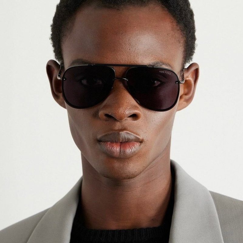 Tom Ford New, TOM FORD Leon Sunglasses TF1071 01A Authentic Size ONE SIZE - 16 Thumbnail