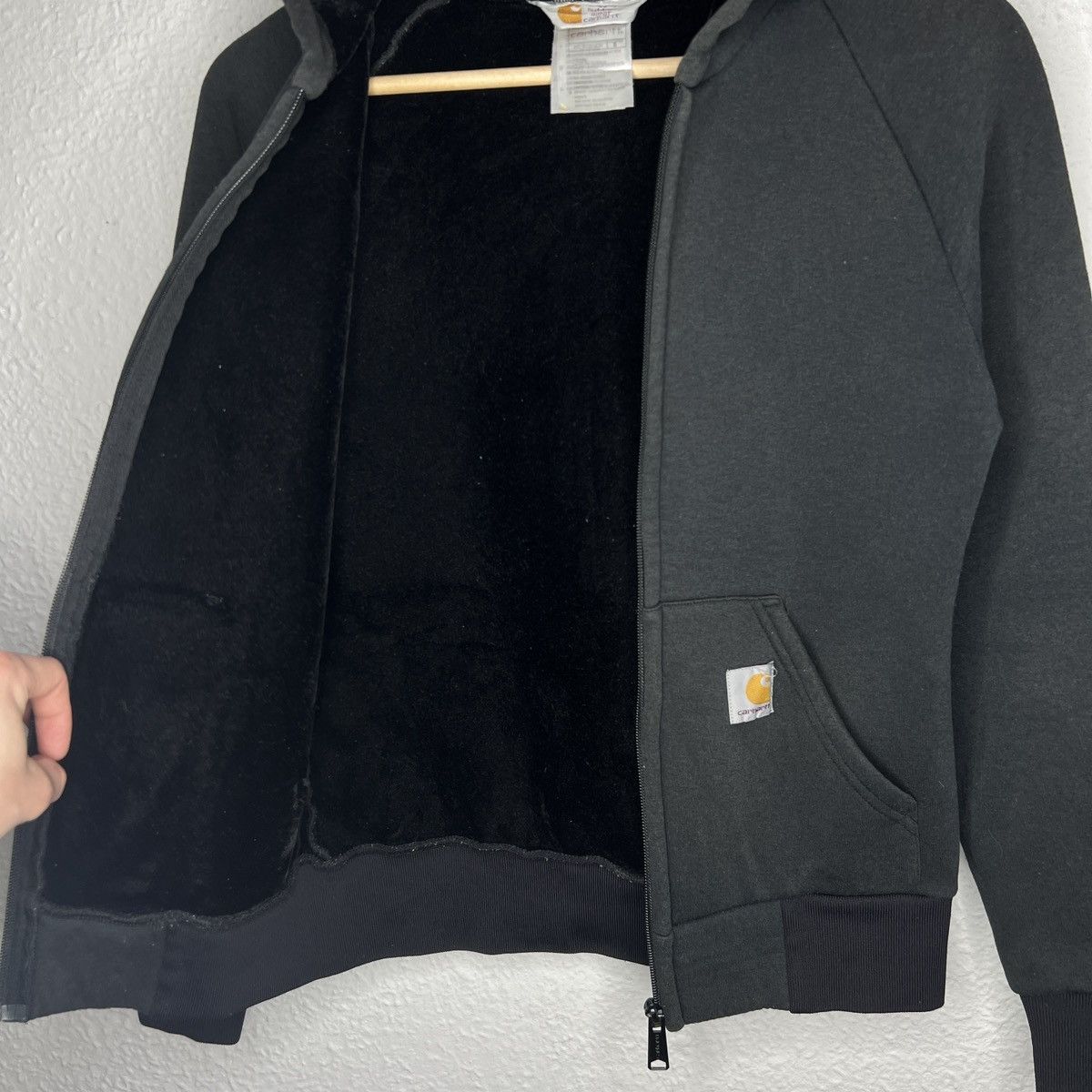 Carhartt × Vintage Vintage Carhartt WiP Jacket Hooded Hoodie Fleece Sherpa Size S / US 4 / IT 40 - 6 Thumbnail