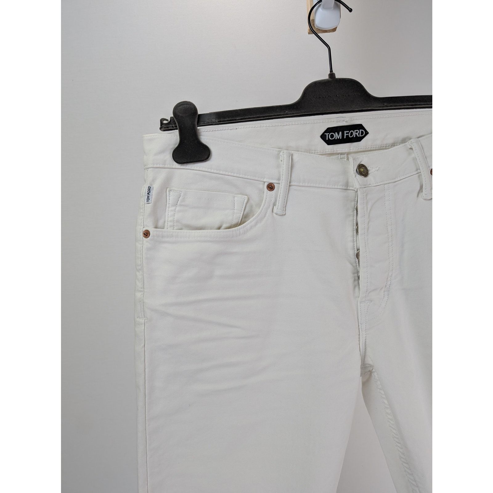 Tom Ford o1rshd1 Denim Straight Jean in White Size US 36 / EU 52 - 7 Thumbnail