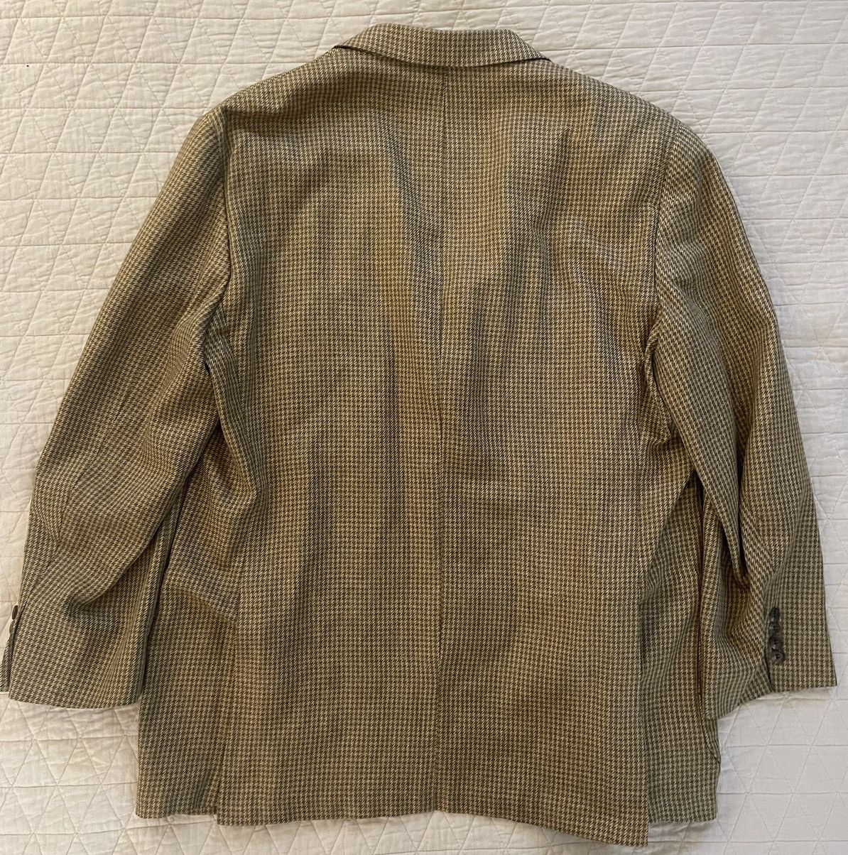 Paul Stuart Small Check Print Deconstructed Patch Pocket Jacket Size 46R - 8 Thumbnail
