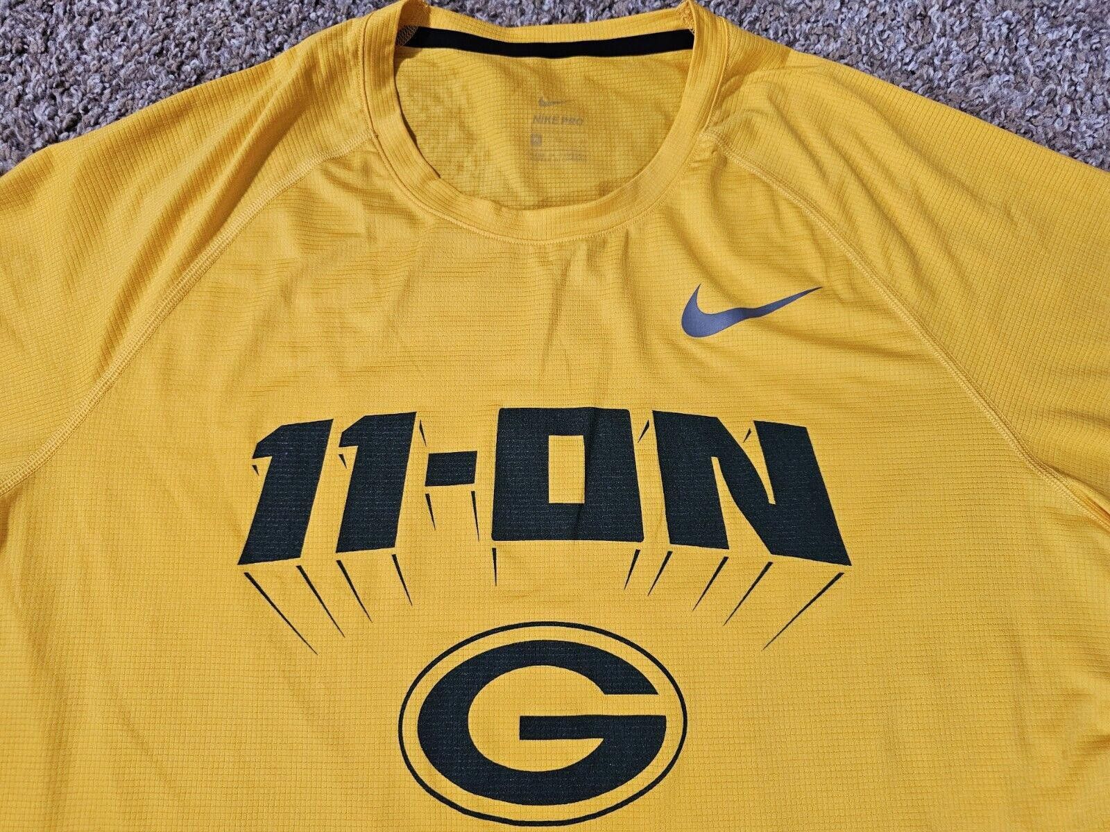 Nike nike pro t shirt xl 11 on Green Bay Packers Size ONE SIZE - 2 Thumbnail