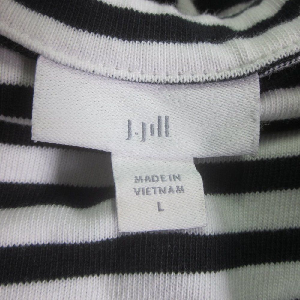 Alex Mill J Jill 100% Cotton Black White Striped Dress Womens Size L P Size L / US 10 / IT 46 - 3 Thumbnail
