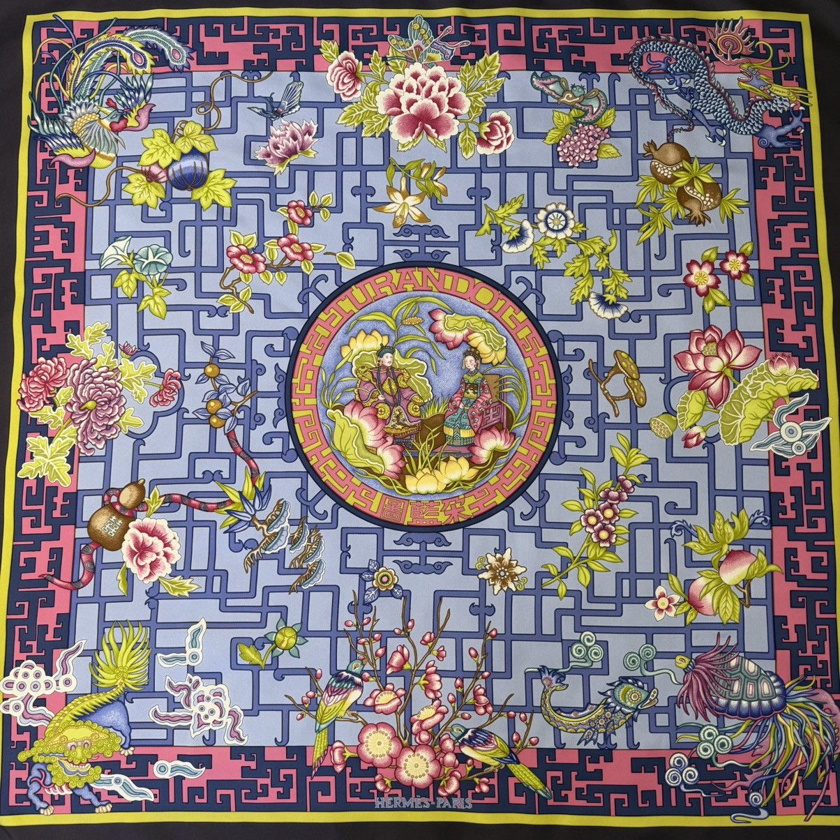 Hermes Hermes Scarf Carre 90 Turandot Silk Authentic Hidaka Natsuno Size ONE SIZE - 6 Thumbnail
