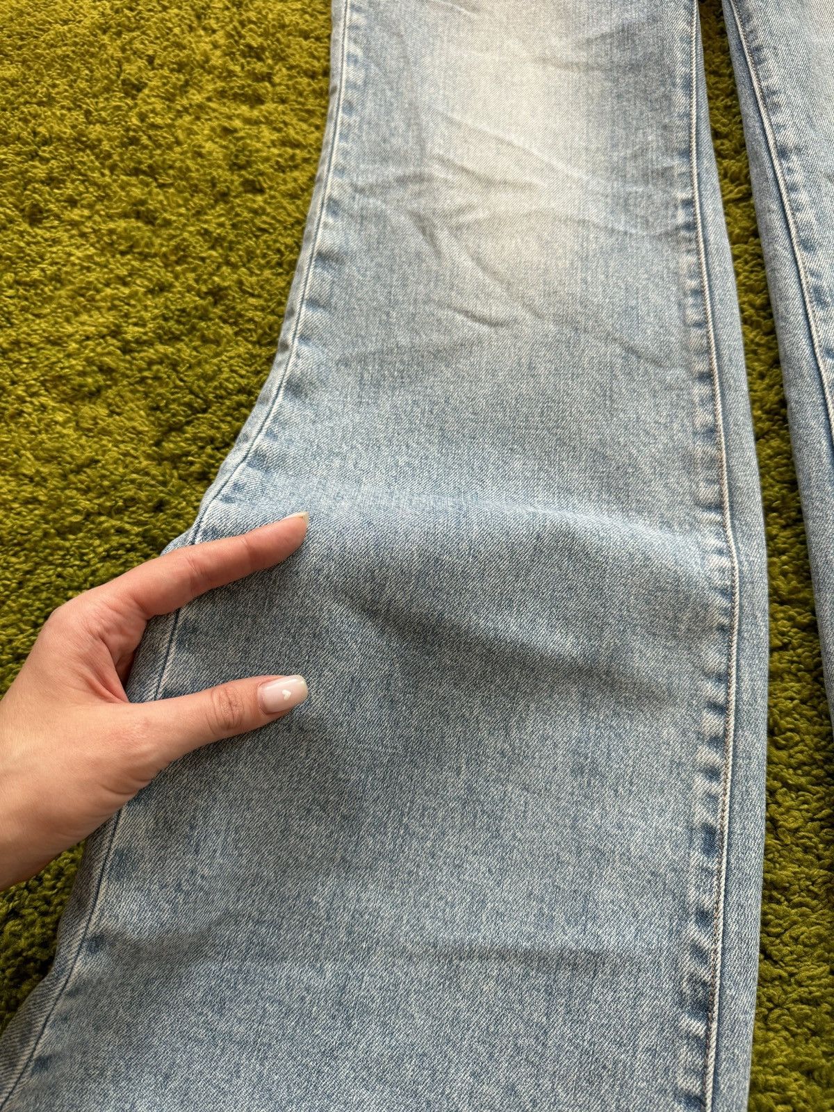 Designer × Miss Sixty Miss Sixty wide leg palazzo fur patch jeans denim Y2K Size 27" / US 4 / IT 40 - 5 Thumbnail