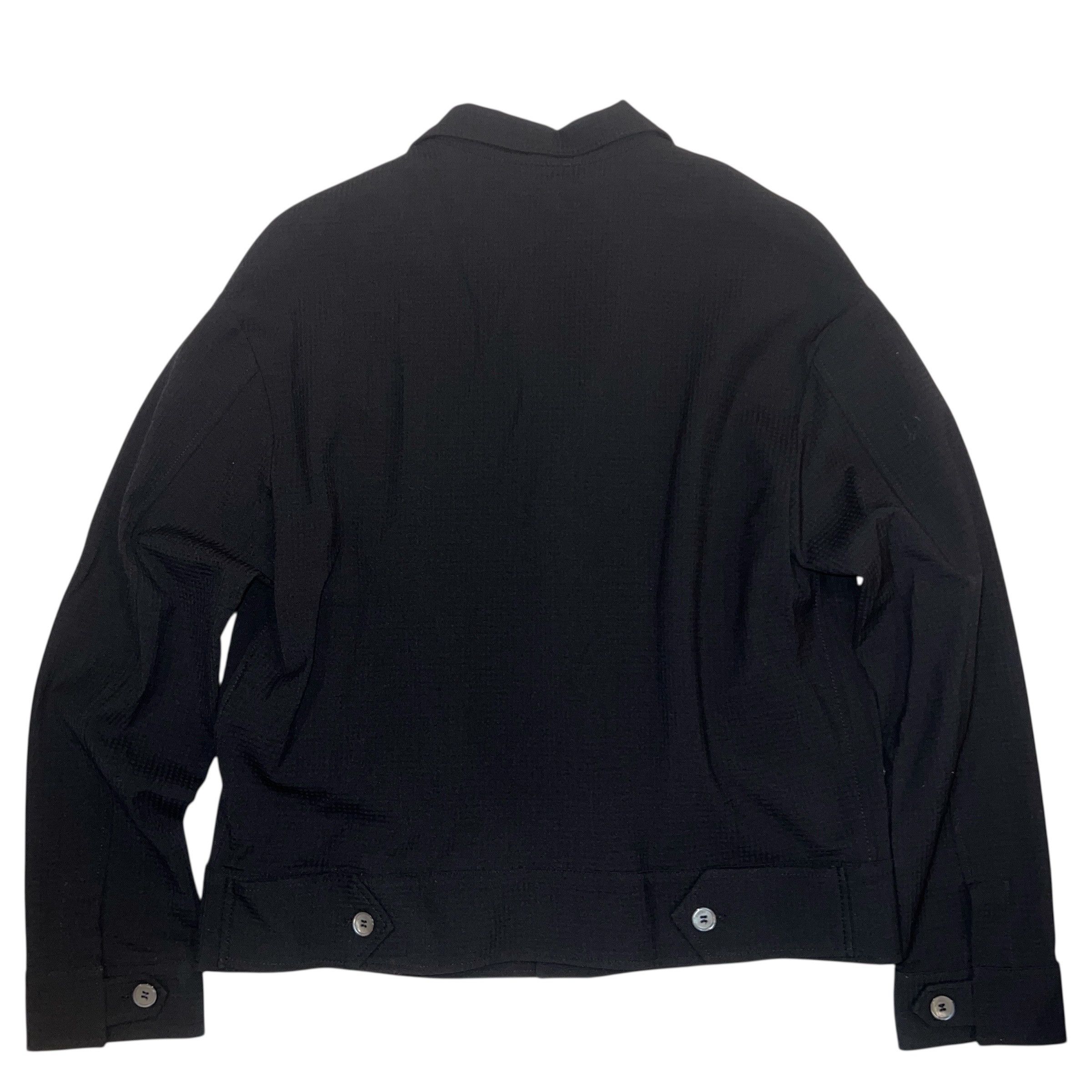 Emporio Armani $1020 EMPORIO ARMANI Honeycomb Short Cardigan Jacket Black Size US M / EU 48-50 / 2 - 9 Thumbnail
