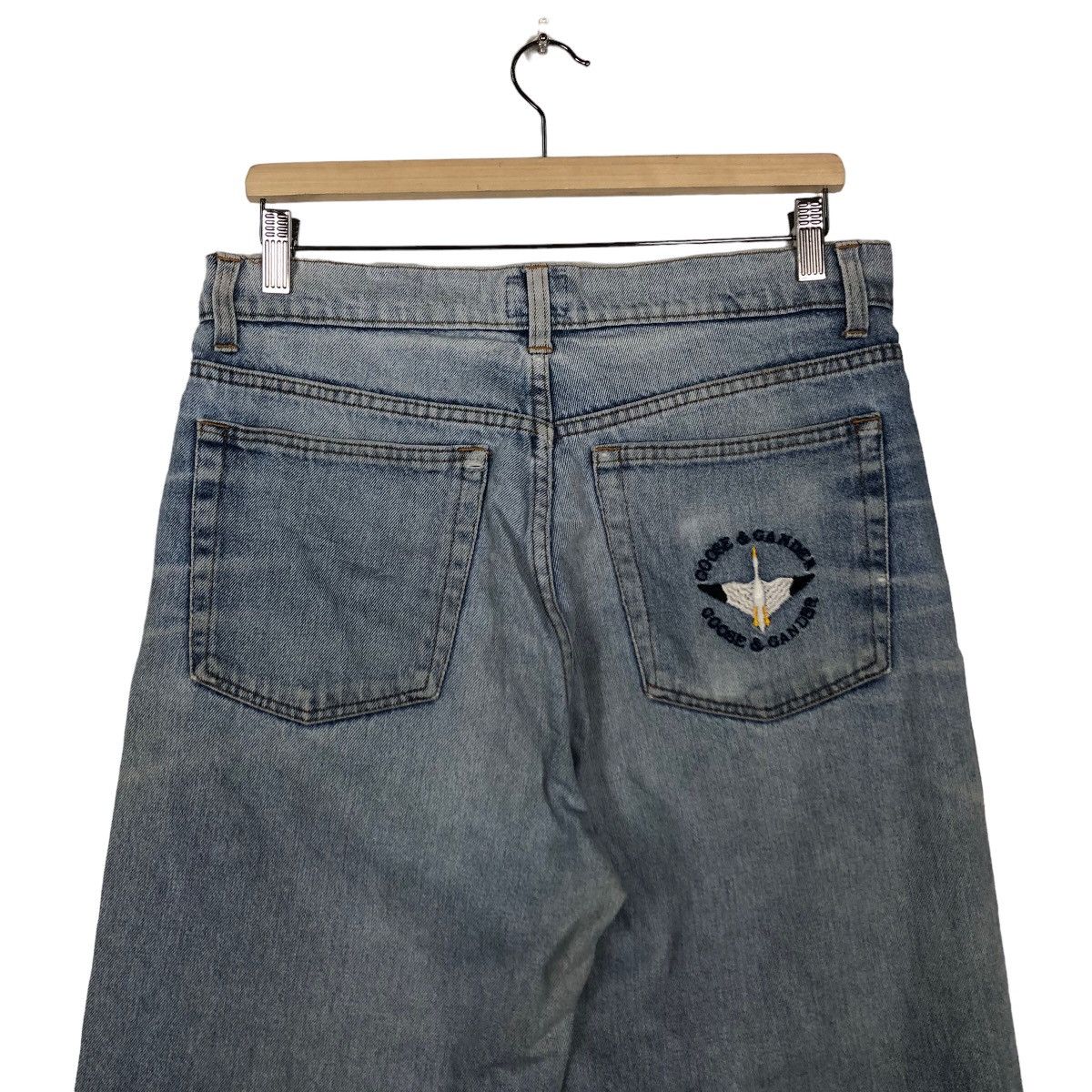 Japanese Brand 🔥90’s VINTAGE ACID WASH DENIM JEANS GOOSE & GENDER JAPAN Size US 32 / EU 48 - 8 Thumbnail