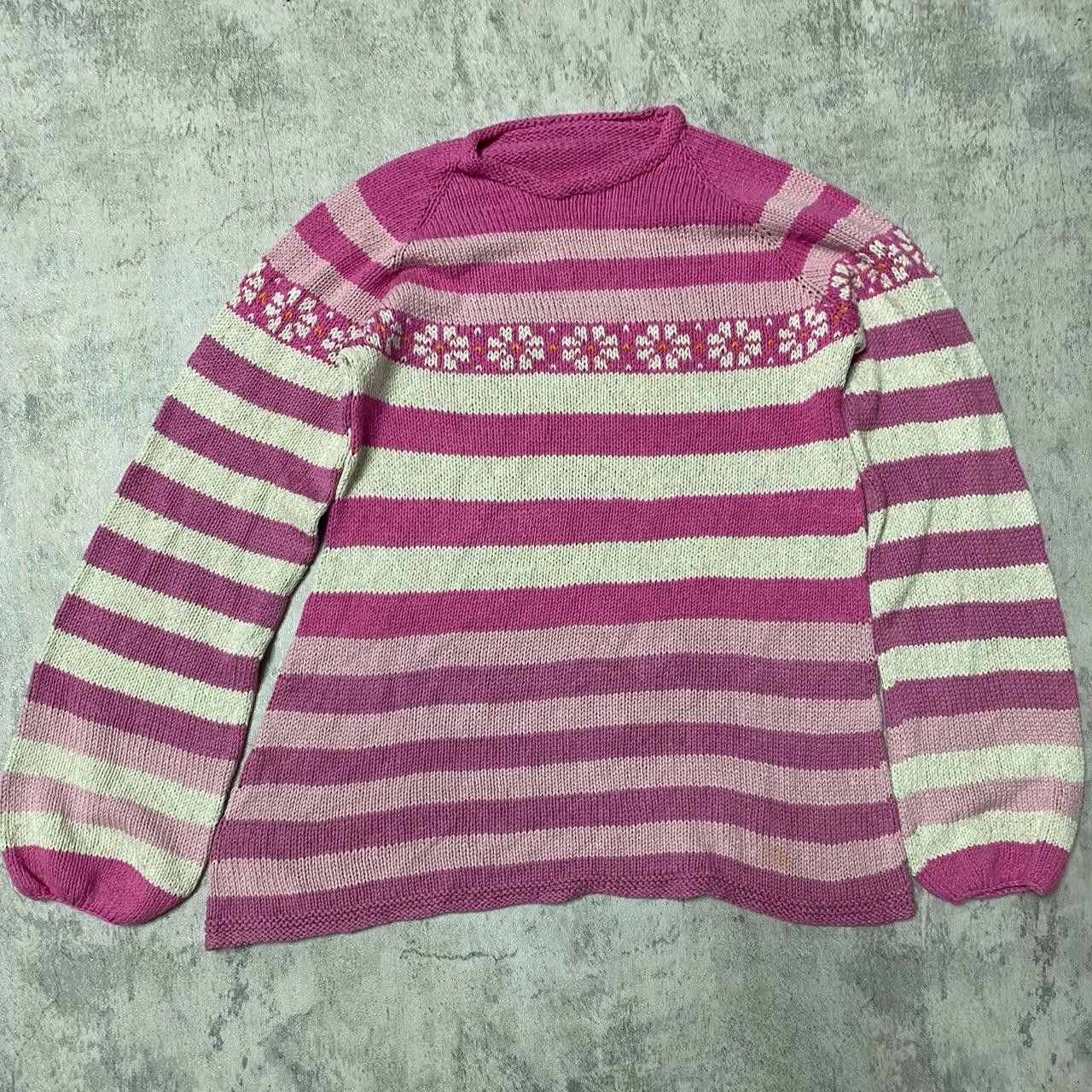 Other Pink and white striped knit sweater with a vintage vibe Size S / US 4 / IT 40 - 1 Thumbnail