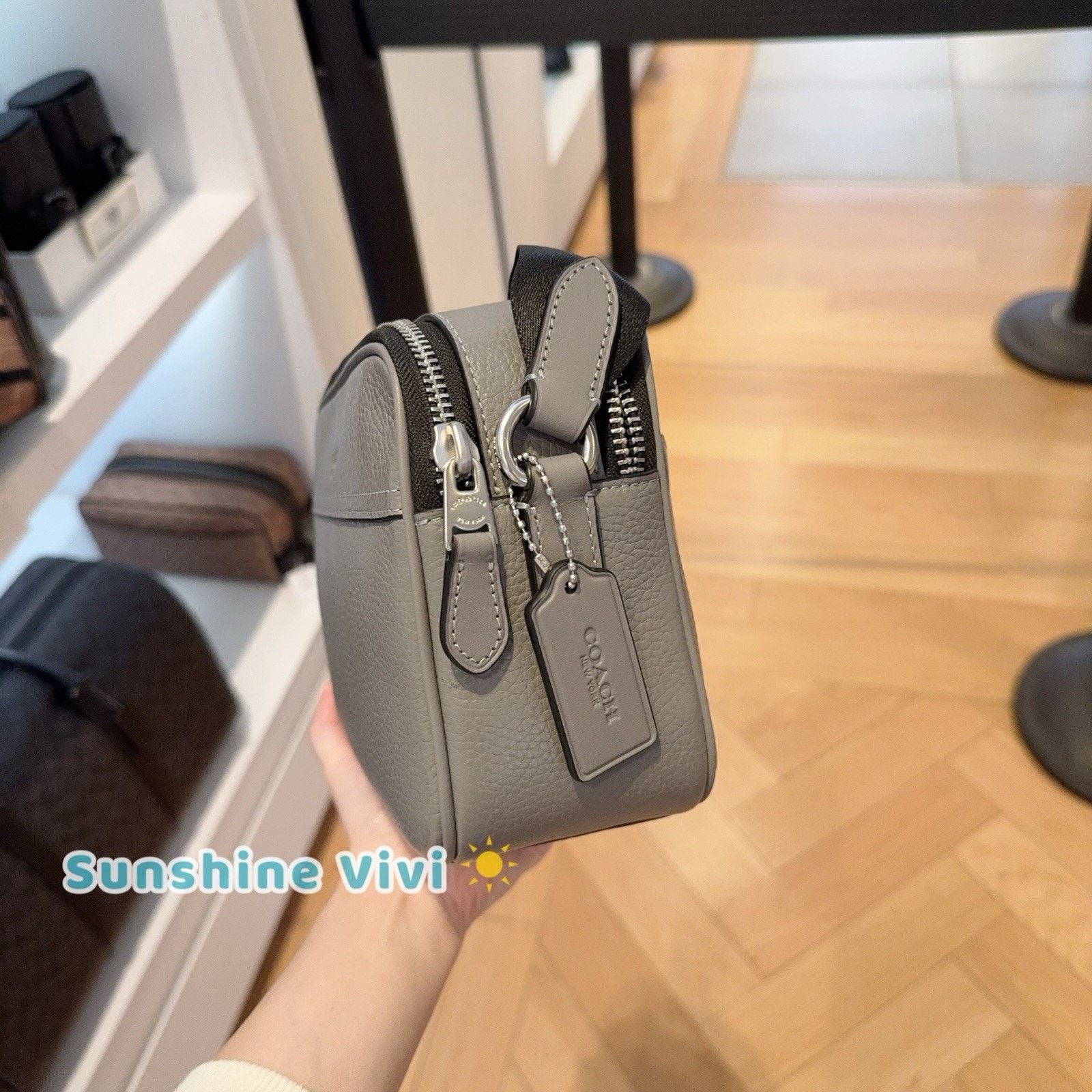 Coach NWT Coach Graham Crossbody Bag Leather CR771 Silver/Graphite Size ONE SIZE - 2 Thumbnail