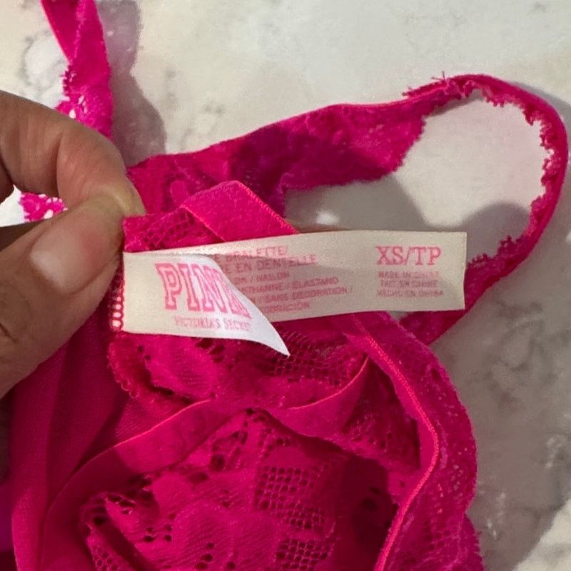 Victoria's Secret Victoria's Secret hot pink lace bralette size XS coquette Size ONE SIZE - 4 Thumbnail
