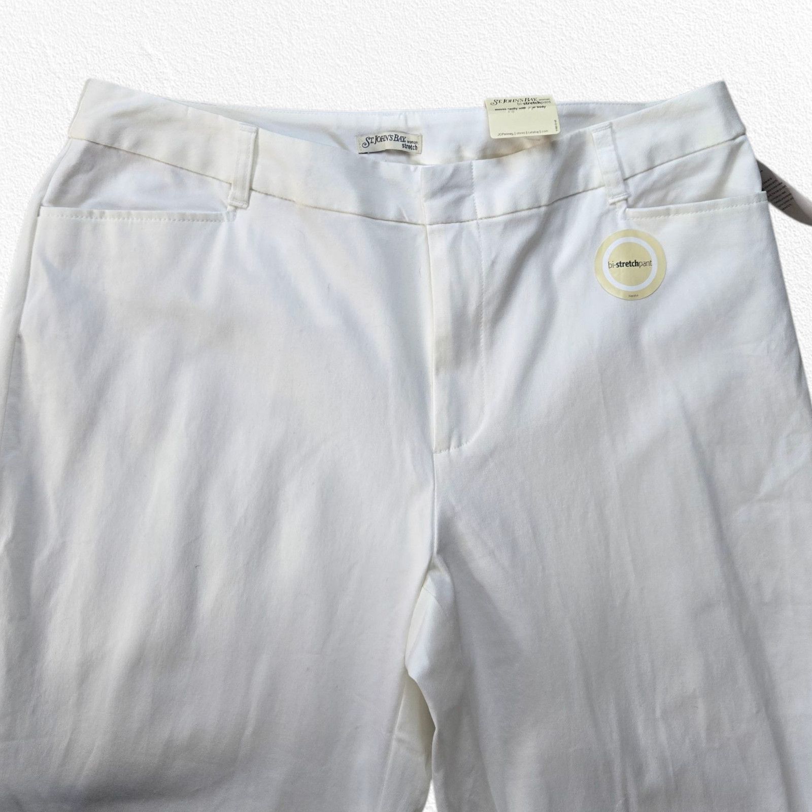 St. Johns Bay Y2K St Johns Bay White Straight Leg Pants Size 18W Size 40" / US 18 - 3 Thumbnail