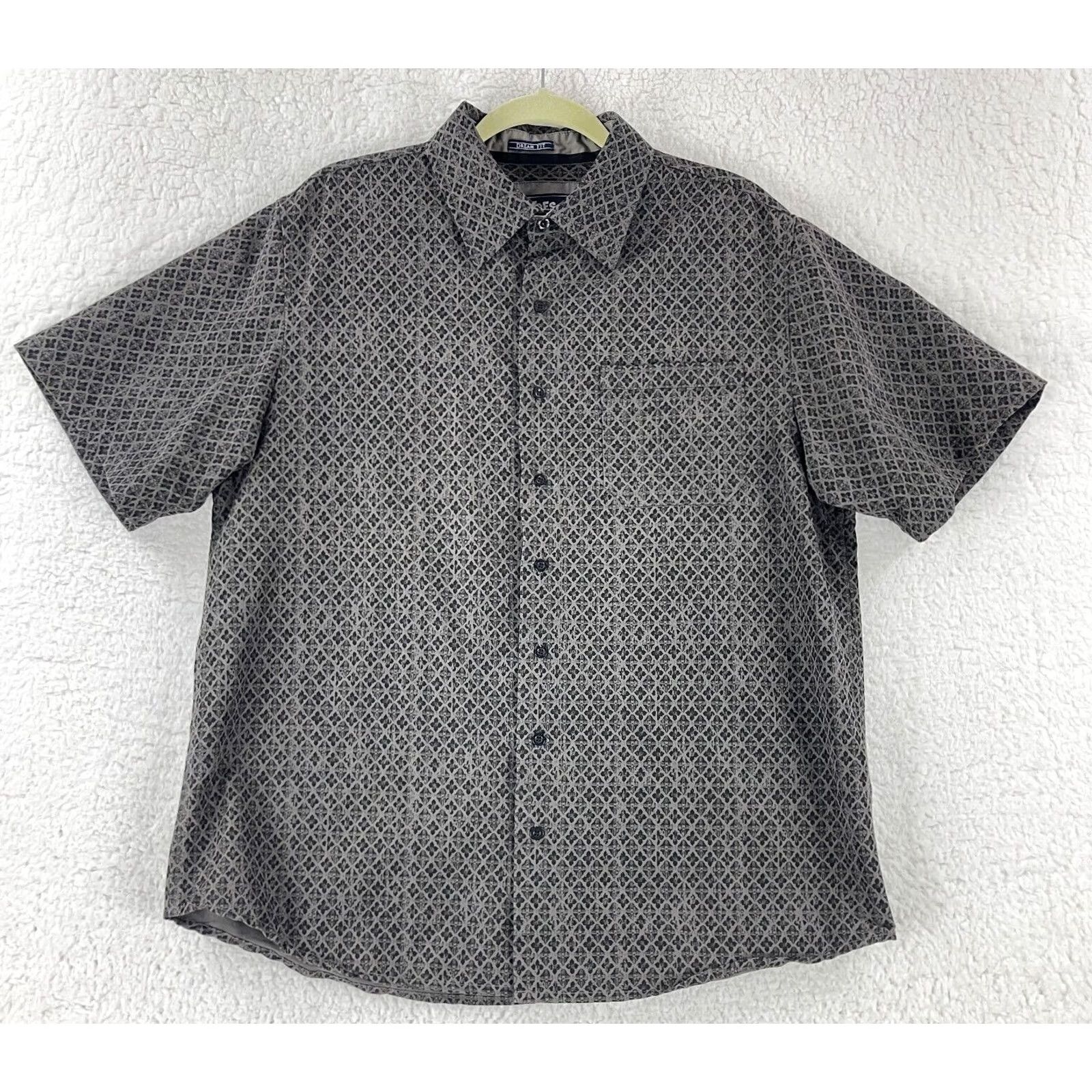 Vintage Toes On The Nose Button-Up Shirt Mens Large Brown Geo Print Dream Fit Casual Size US L / EU 52-54 / 3 - 2 Thumbnail