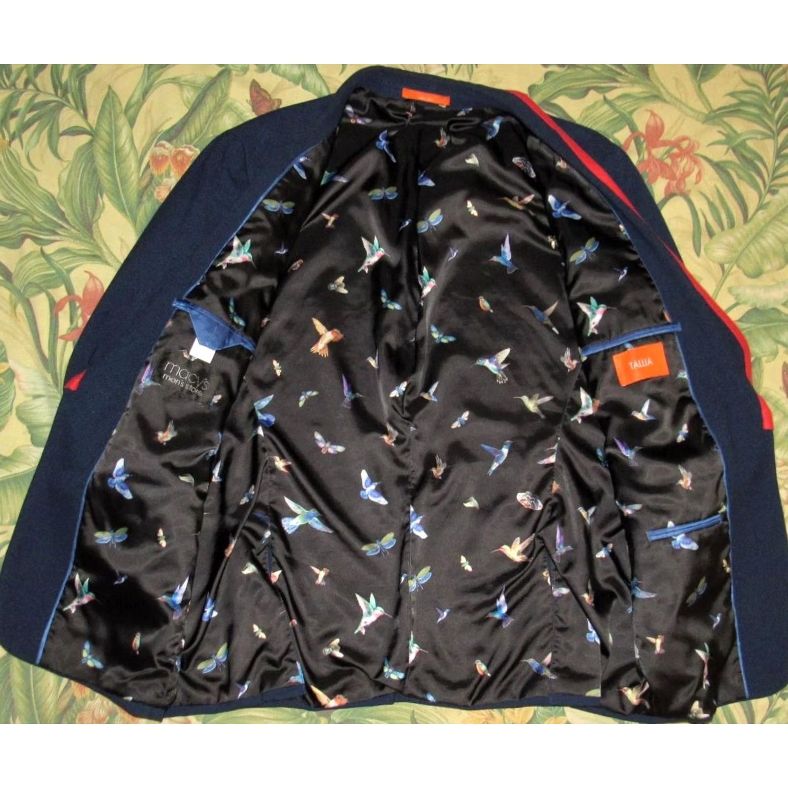 Tallia TALLIA Blazer Navy Blue Chinese Knotted Frog Buttons 46R Size 46R - 4 Thumbnail