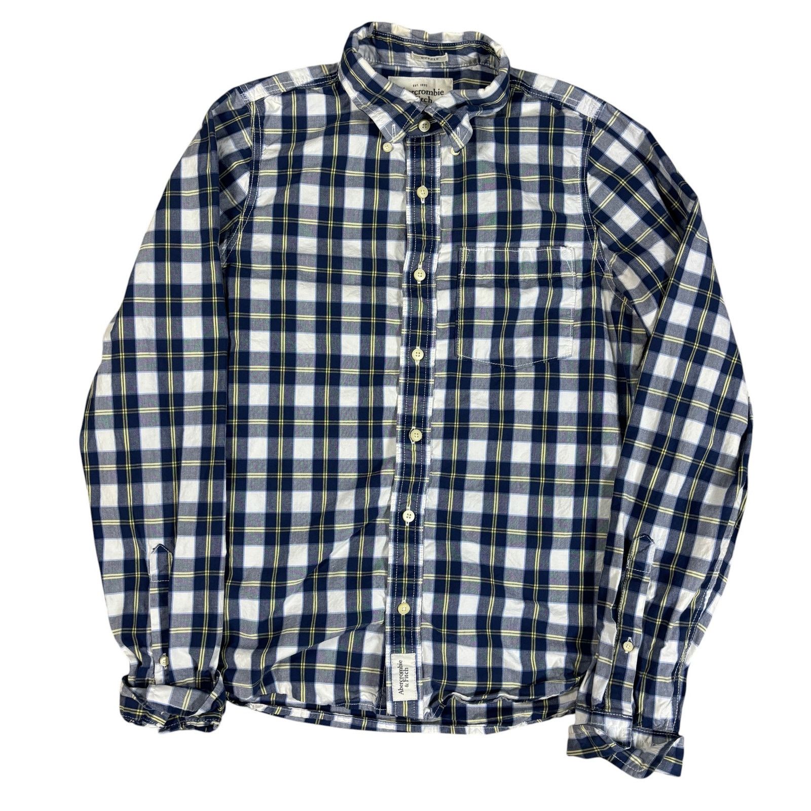 Abercrombie & Fitch vintage y2k 2000s Abercrombie and Fitch plaid longsleeve Lg Size US L / EU 52-54 / 3 - 1 Thumbnail