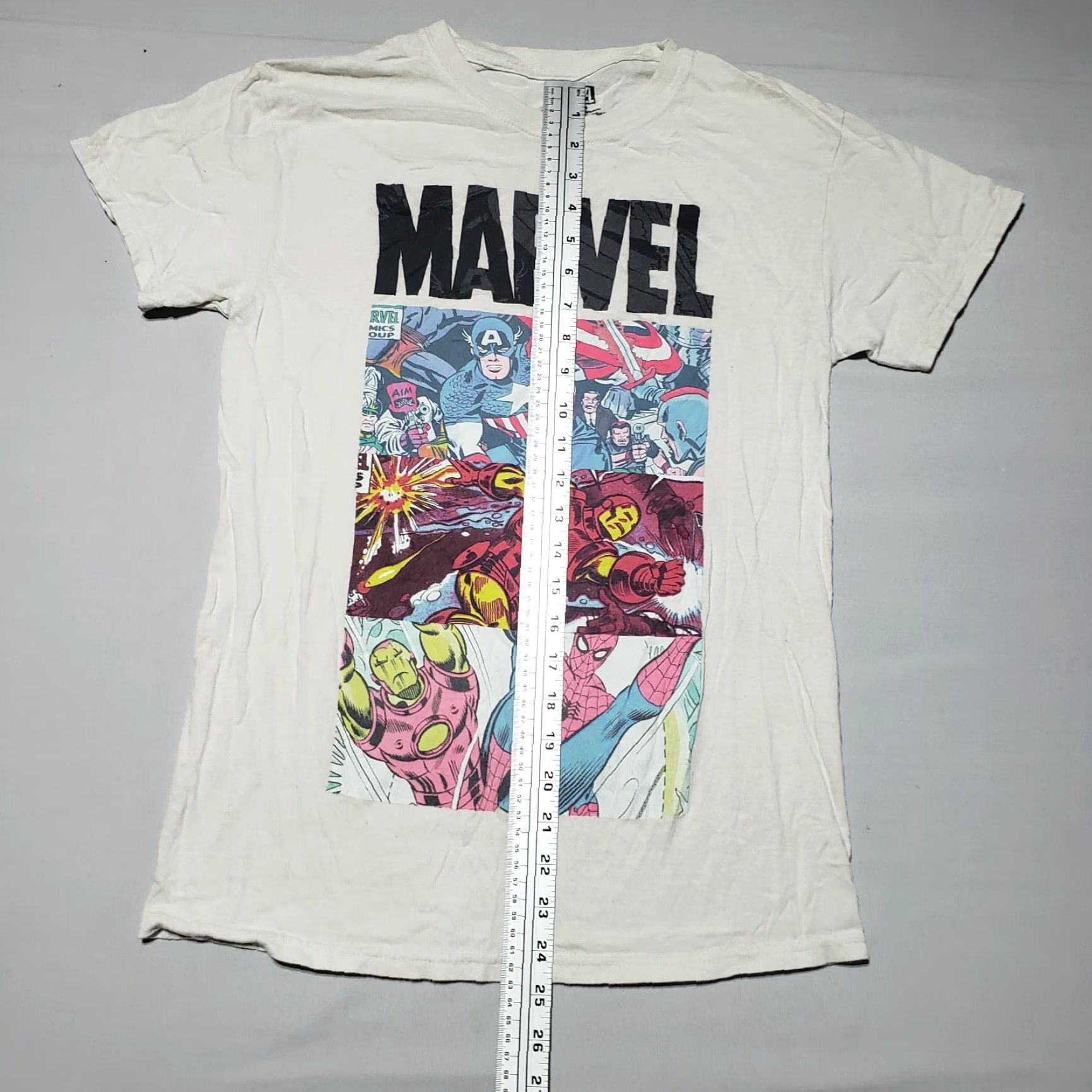 Vintage Marvel Comics Shirt Mens T-Shirt Short Sleeve Size S White Cotton Crew Neck | Marvel Universe Graphic Print Size US S / EU 44-46 / 1 - 5 Thumbnail