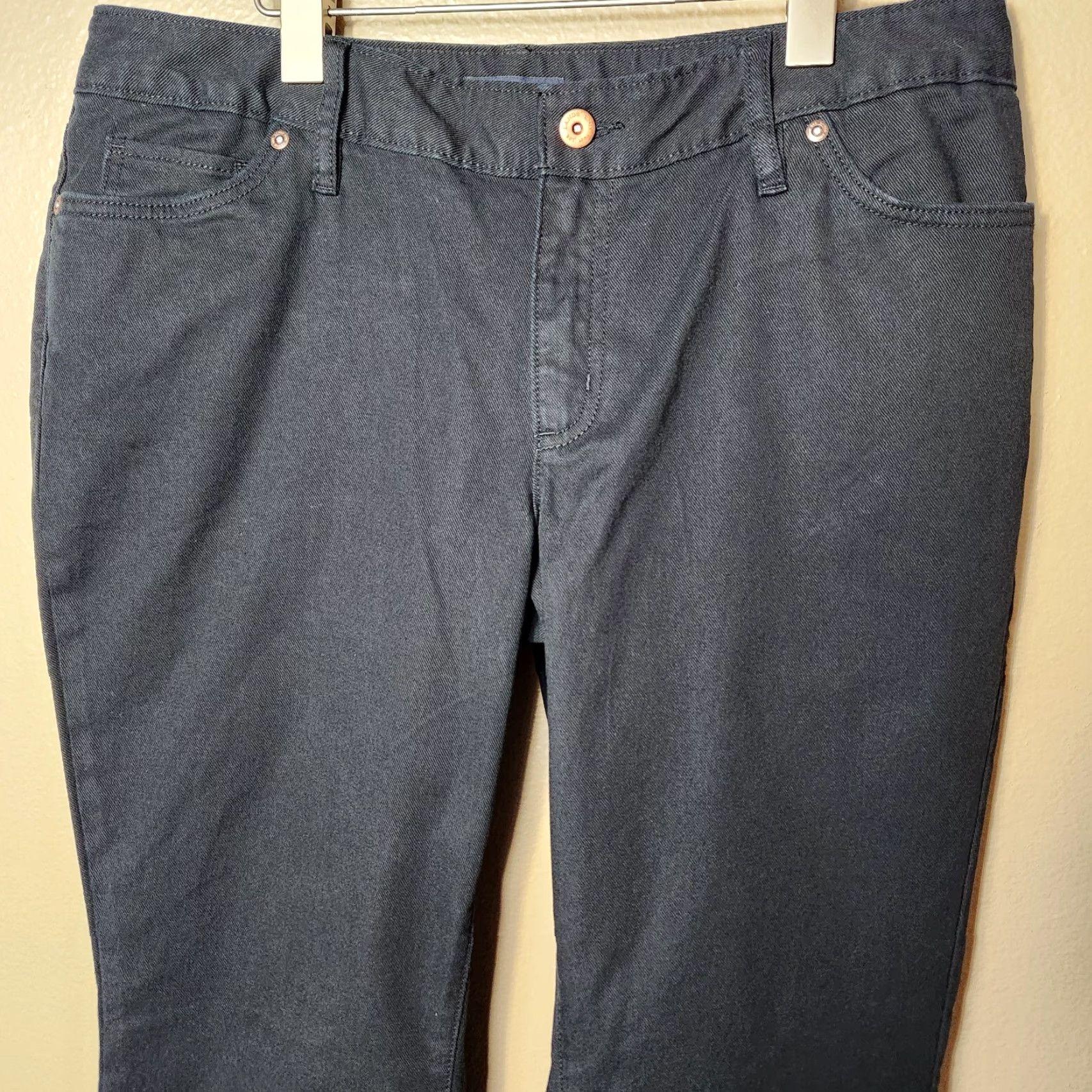 Lands' End Lands' End Womens Fit 1 Black Mid Rise Straight Leg Jeans-Size 14 (NWOT) Size 36" / US 14 / IT 50 - 2 Thumbnail