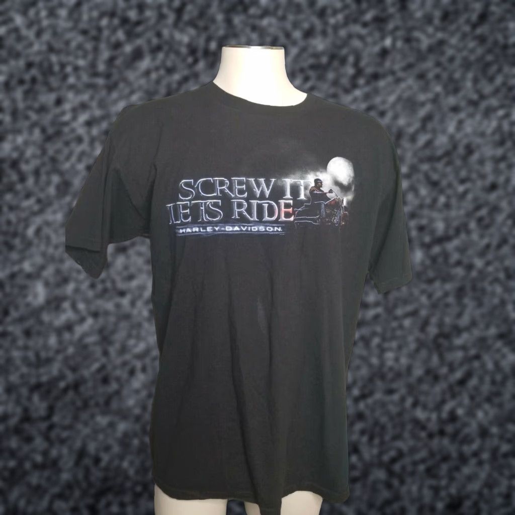 Harley Davidson Harley-Davidson T-Shirt Mens L Black 2011 El Paso TX Let's Ride Graphic Size US L / EU 52-54 / 3 - 1 Thumbnail