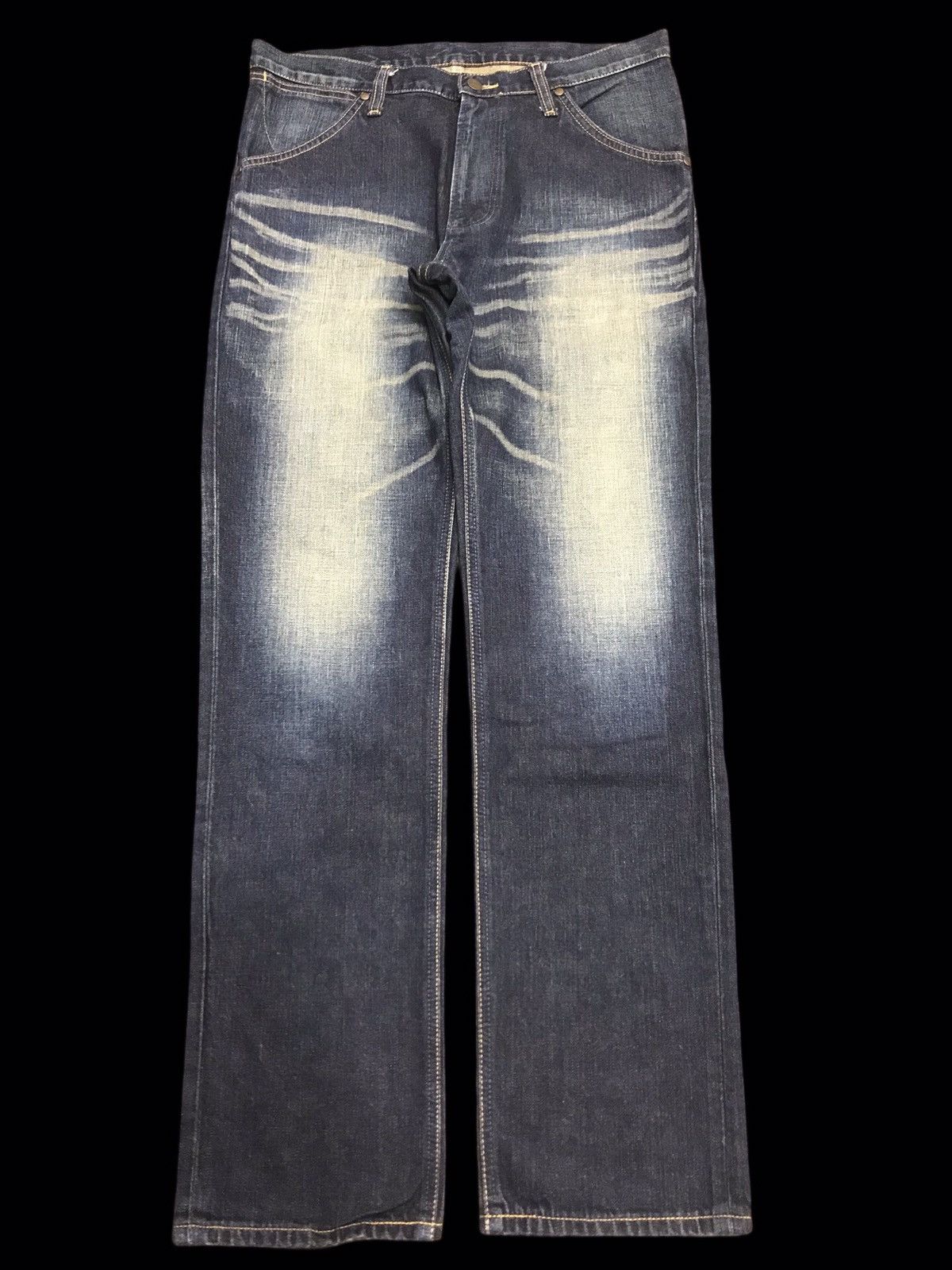 Vintage × Wrangler 💥Wrangler Stunning Stylish Rusty Wash Faded Denim F146 Size US 34 / EU 50 - 1 Thumbnail