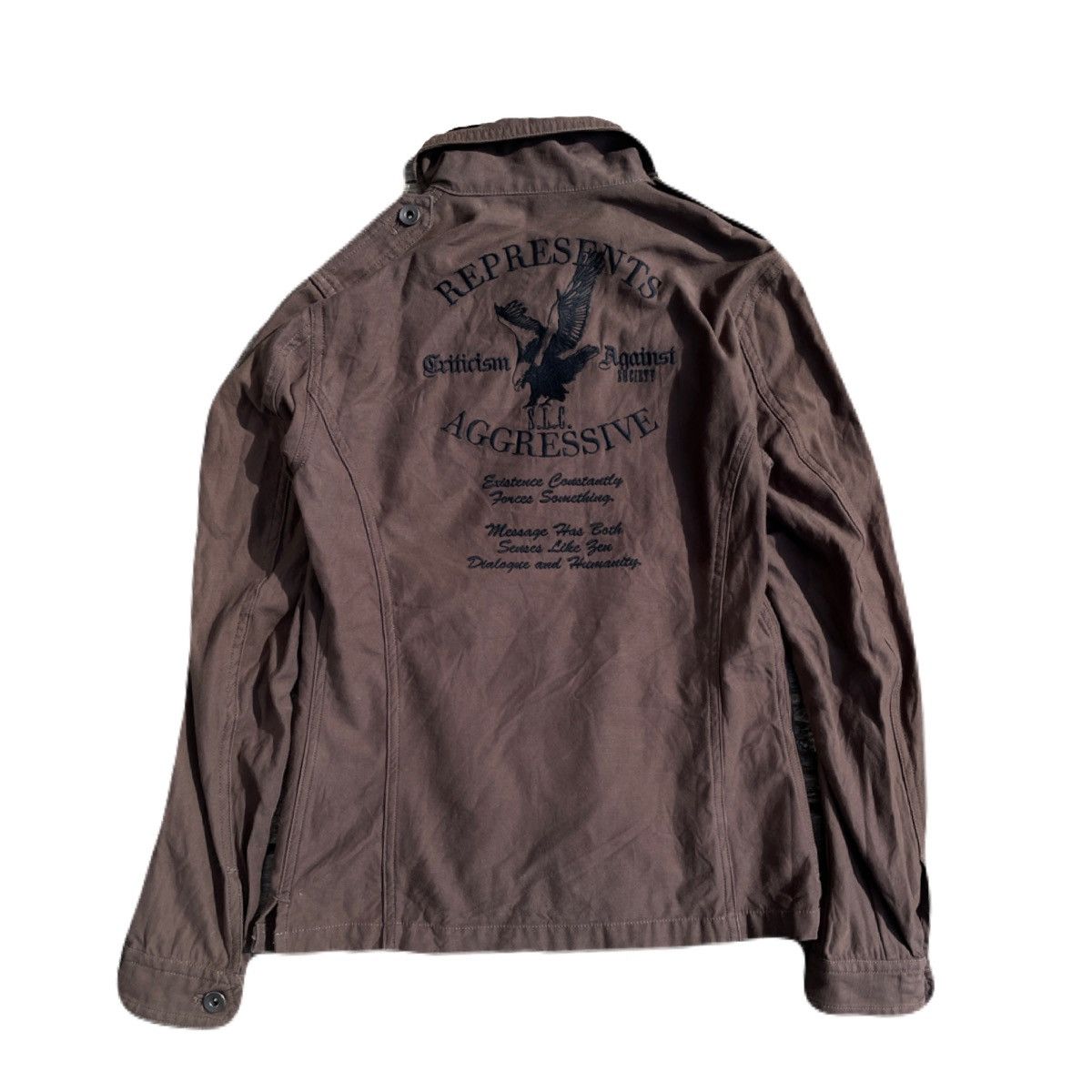 If Six Was Nine 2000s SHELLAC Eagle Poem Military Jacket Japanese archive Size US S / EU 44-46 / 1 - 2 Thumbnail