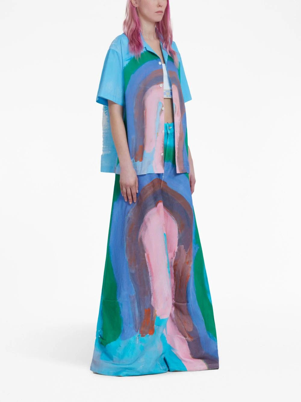 Marni o1srvl11e0624 Shirt in Multicolor Size S / US 4 / IT 40 - 4 Thumbnail
