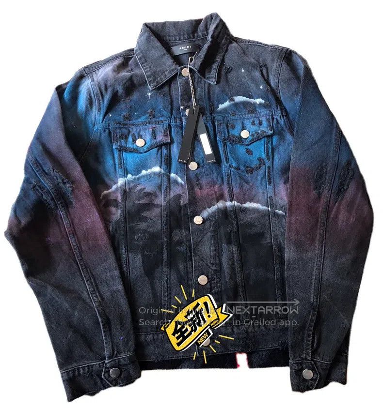Amiri Amiri Size L Nightwolf Starry Sky Destruction Jacket Size US L / EU 52-54 / 3 - 1 Thumbnail