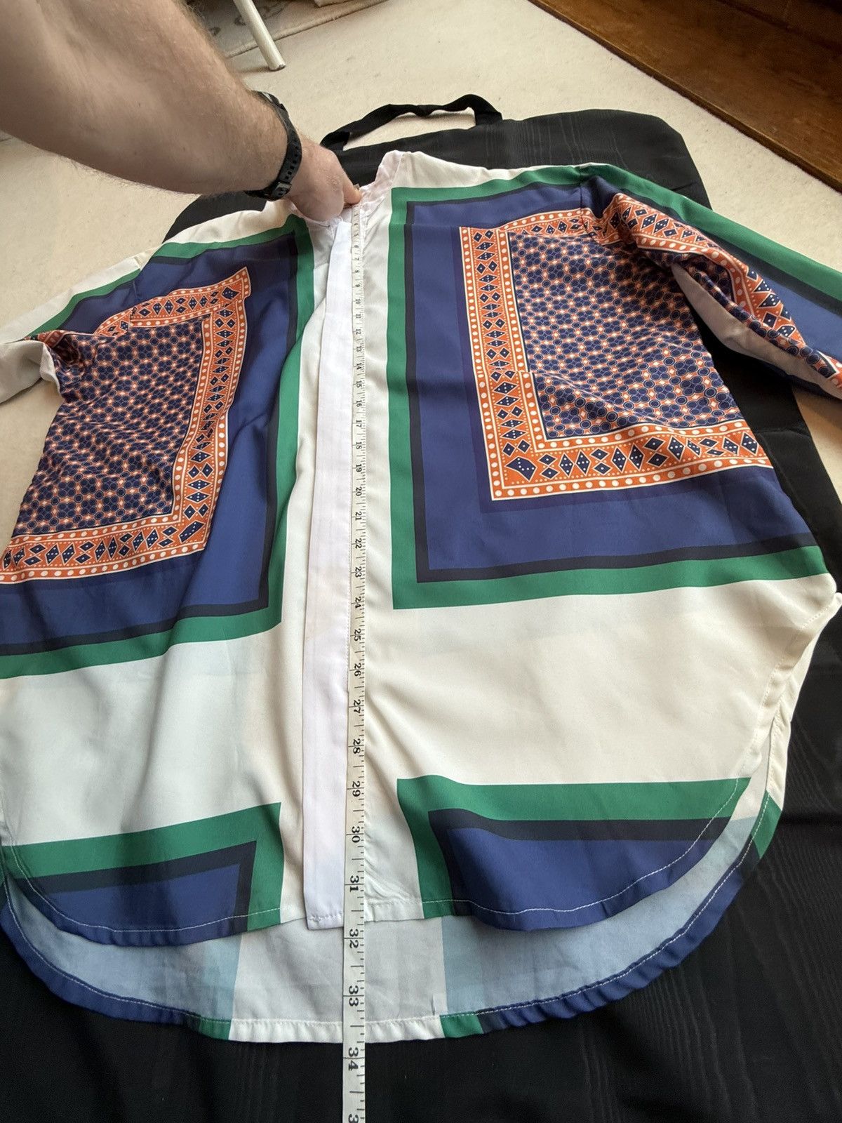 MNML MNML Kanye Coachella shirt grail white colour block pattern Size US L / EU 52-54 / 3 - 10 Thumbnail