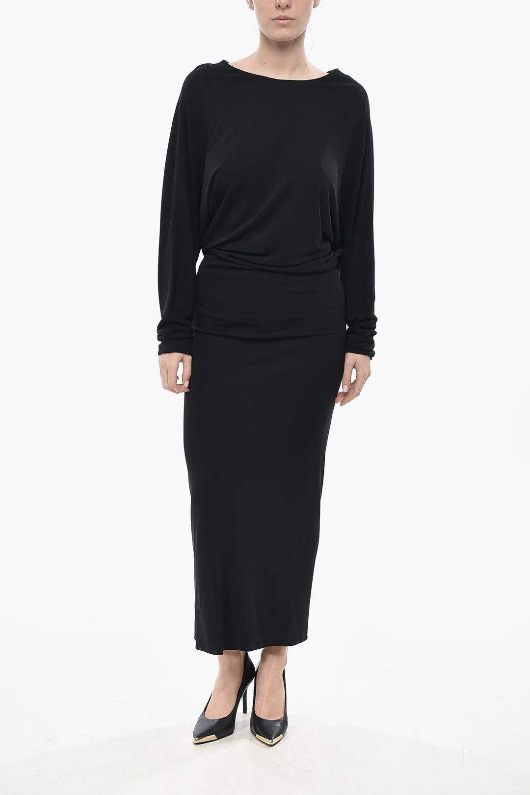KHAITE og1mm0426 Backless Dress in Black Size M / US 6-8 / IT 42-44 - 1 Thumbnail