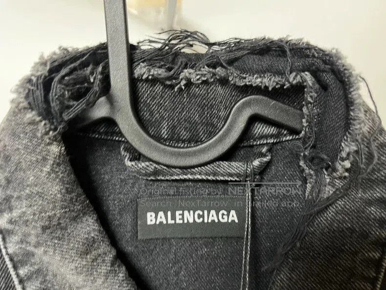 Balenciaga Balenciaga Charity Black Denim Jacket. Size US XL / EU 56 / 4 - 5 Thumbnail