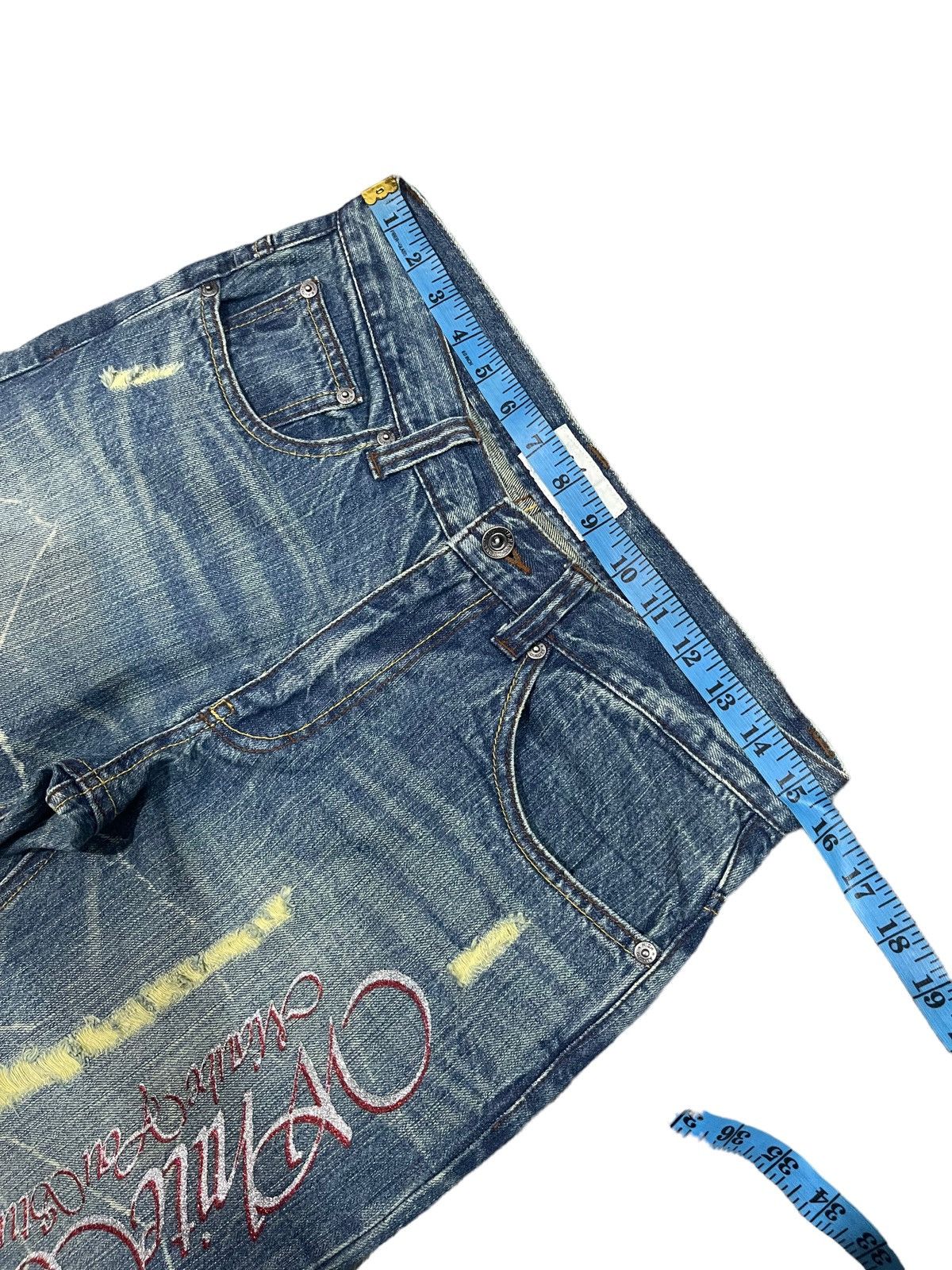 Japanese Brand × Vintage Rare ! Vintage Nylaus Clothing Distressed Flared Jeans Size US 31 - 13 Thumbnail