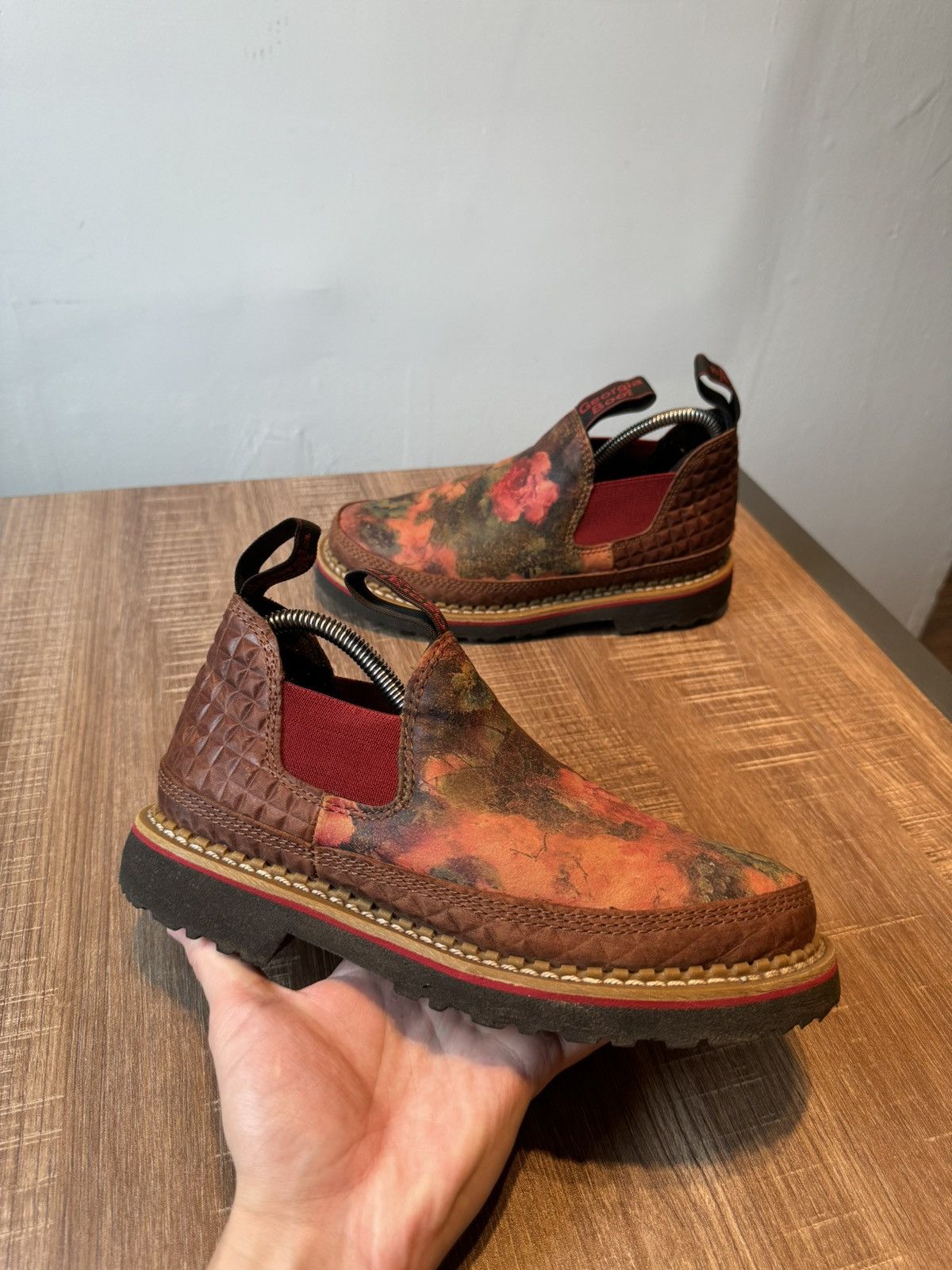 Other Georgia Boots Romeo Casual Low Boot Leather Floral Women 7M Size US 7 / IT 37 - 1 Thumbnail