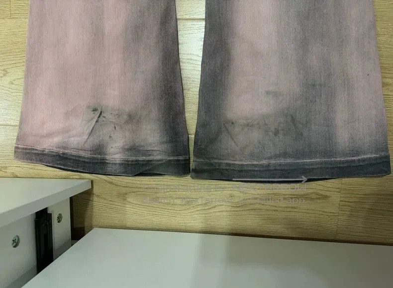 Rick Owens Rick Owens Pink stitching micro horn brushed wax jeans. Size US 32 / EU 48 - 9 Thumbnail