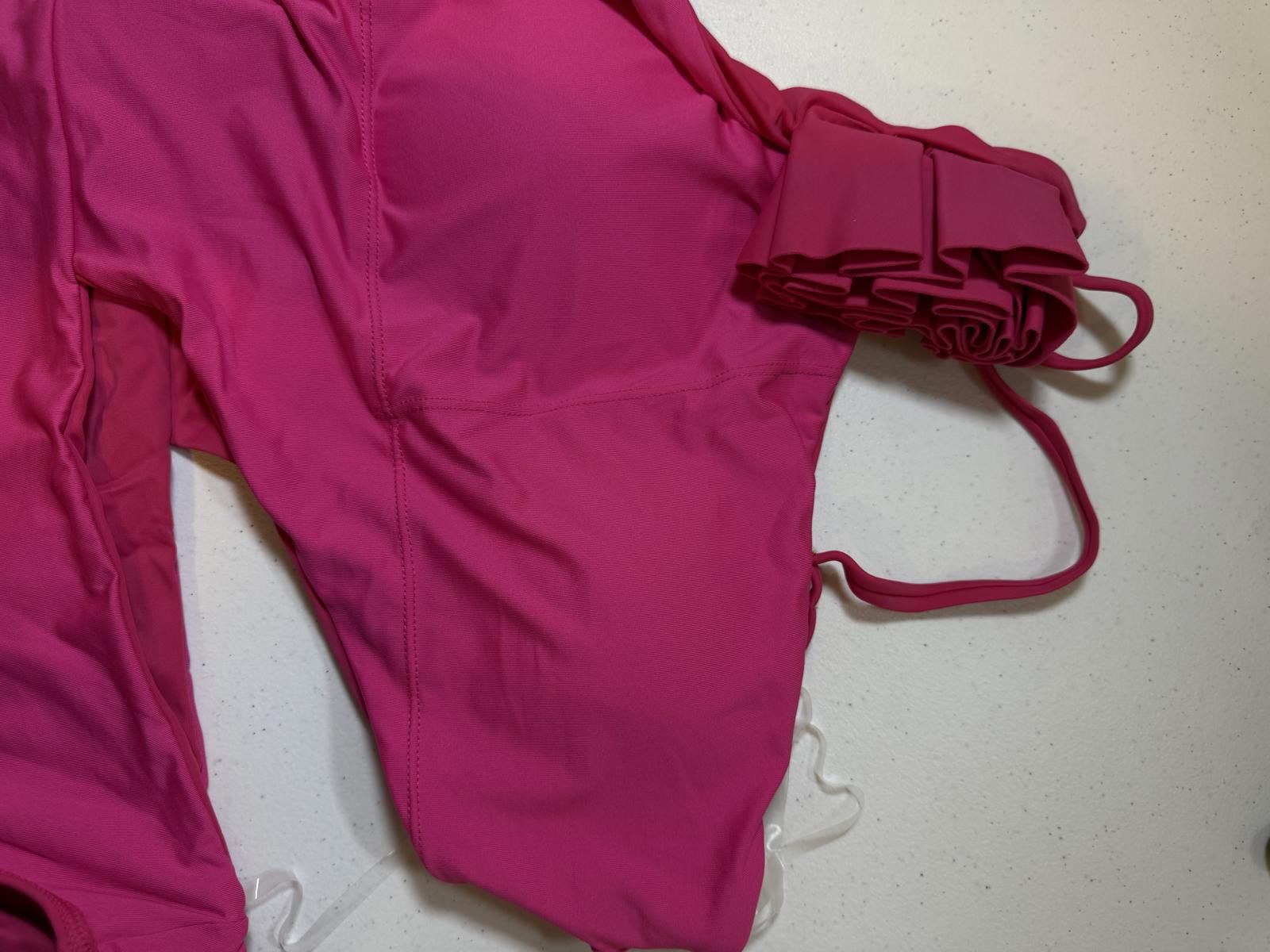 Designer Stylish Pink One-Shoulder Swimsuit by Ramy Brook Size ONE SIZE - 4 Thumbnail