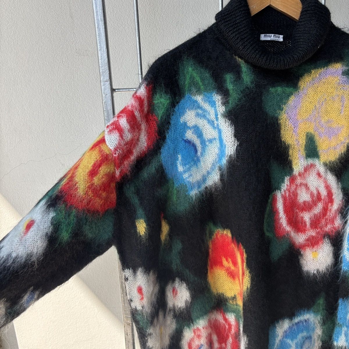 Miu Miu Miu Miu Roses Intarsia Mohair Sweater Size ONE SIZE - 7 Thumbnail