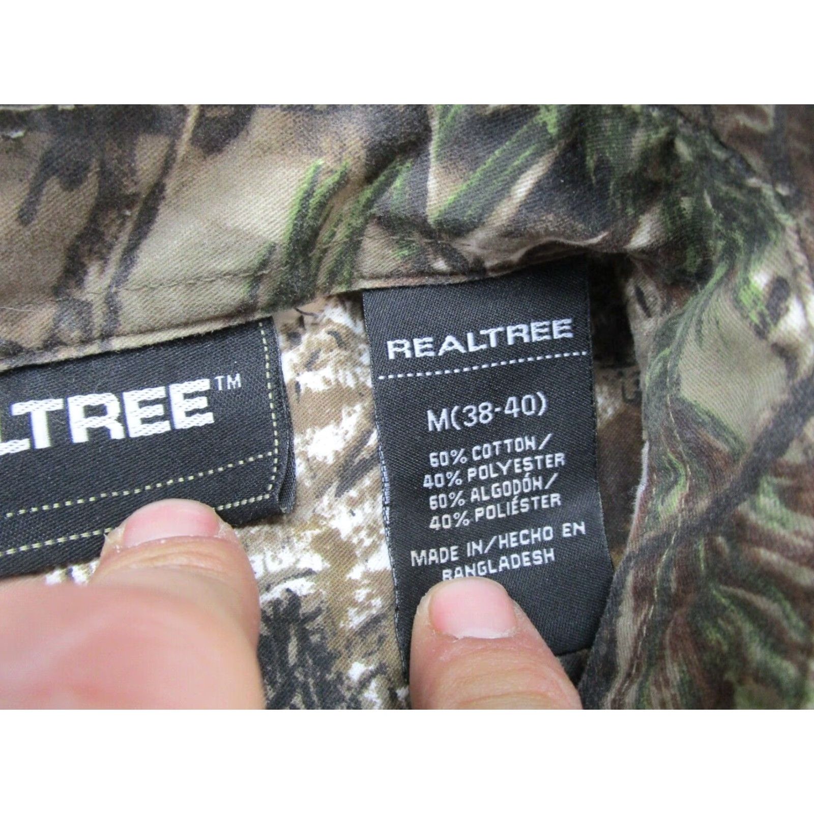 Realtree VINTAGE RealTree Camo Mens Hunting Workwear Cotton Flap Pockets Button Up Shirt Size M Size US M / EU 48-50 / 2 - 2 Thumbnail