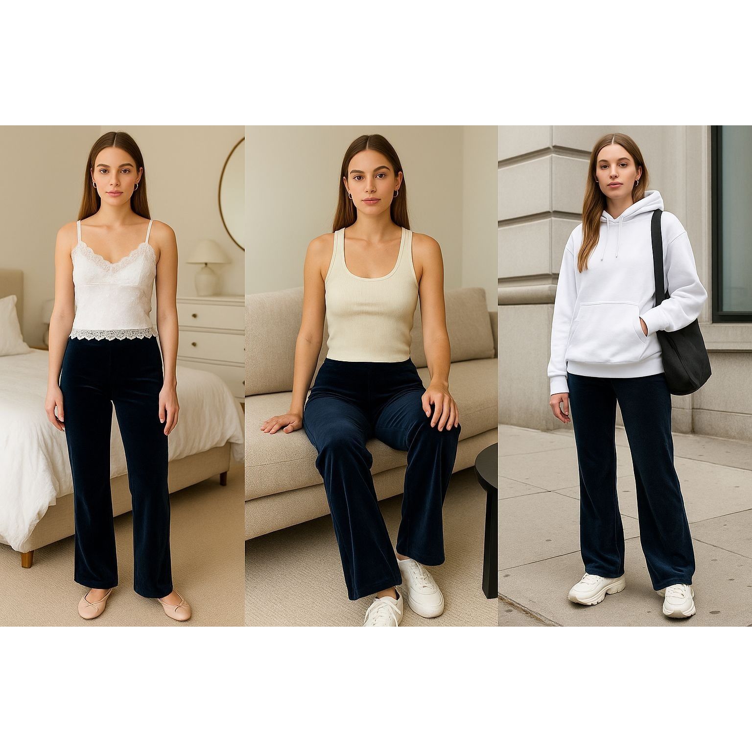 Juicy Couture Juicy Couture Women’s Velour Pants Navy XXL Athleisure Quiet Size 42" / US 20 - 1 Thumbnail