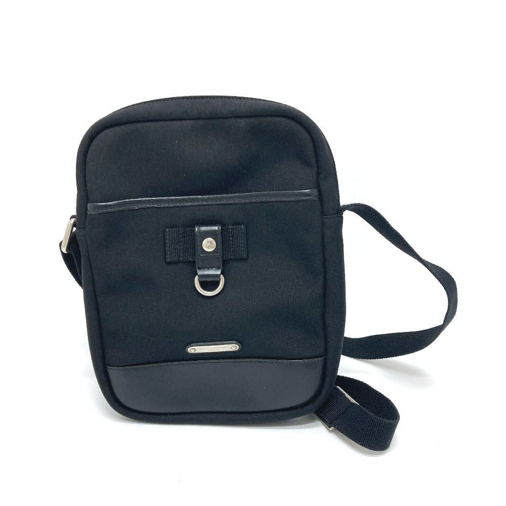 Saint Laurent Paris Saint Laurent Paris Logo Plate Shoulder Bag Slanted Lumbar Back Canvas/Leather Women Black Size ONE SIZE - 1 Thumbnail