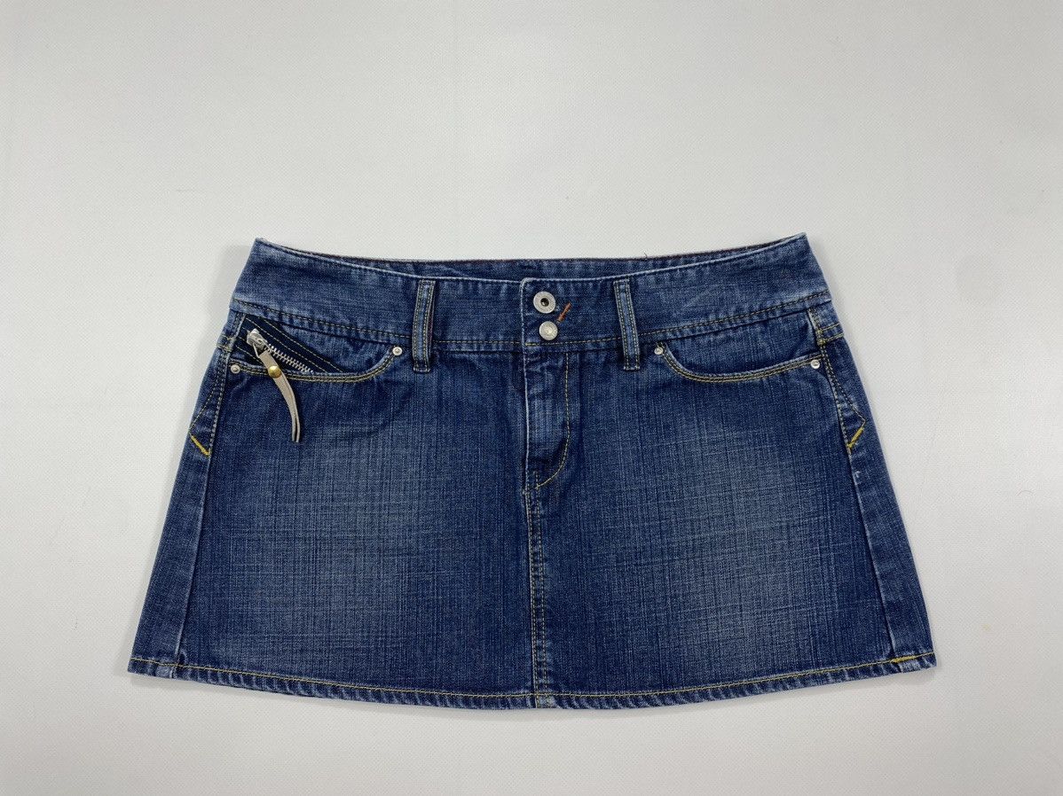 Diesel 🔥LASTDROP🔥 Vintage Y2K Diesel D Letter Zip Pocket Mini Skirt Size 29" - 5 Thumbnail