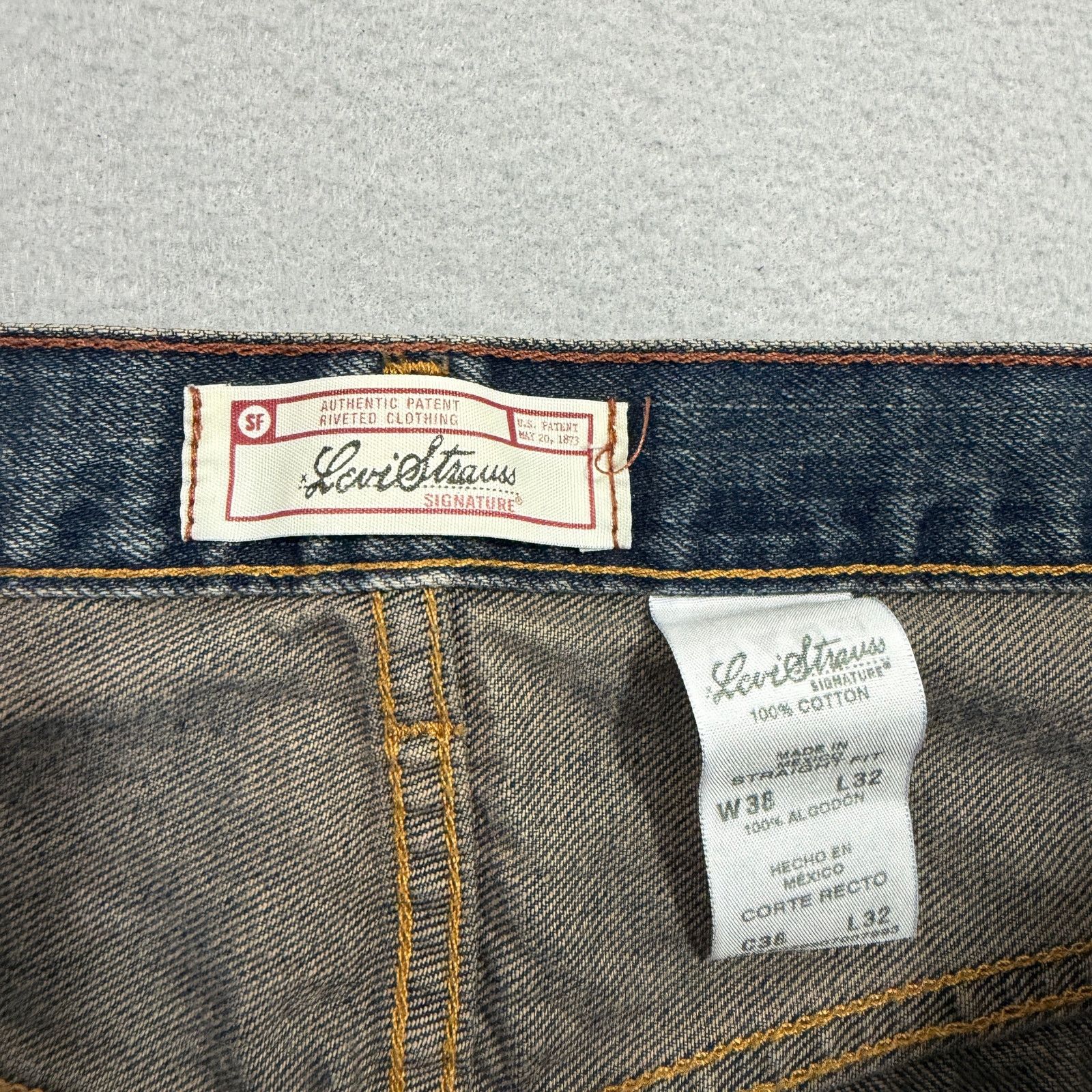 Levi's Vintage Levis Straight Fit Jeans Men's 38x32 Blue Sand Wash Size US 38 / EU 54 - 4 Thumbnail