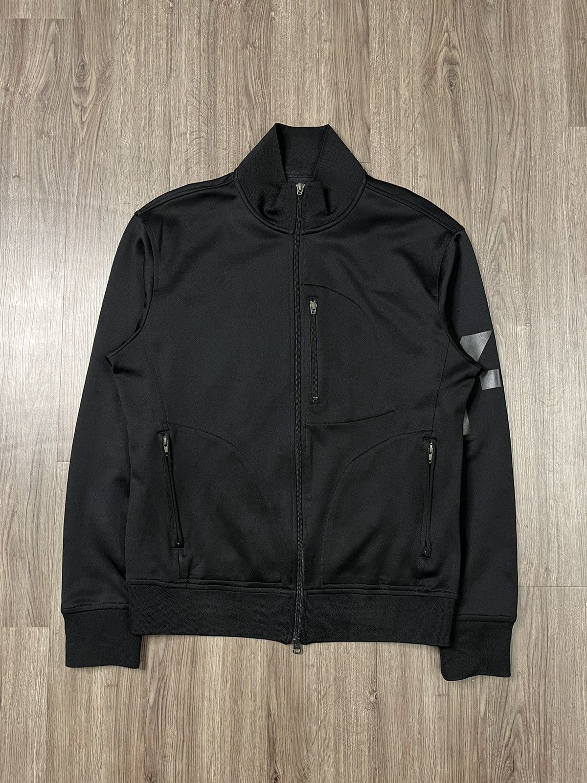 image of Y 3 Adidas Y3 Yohji Yamamoto Black Zip Track Jacket Y-3, Men's (Size Large)