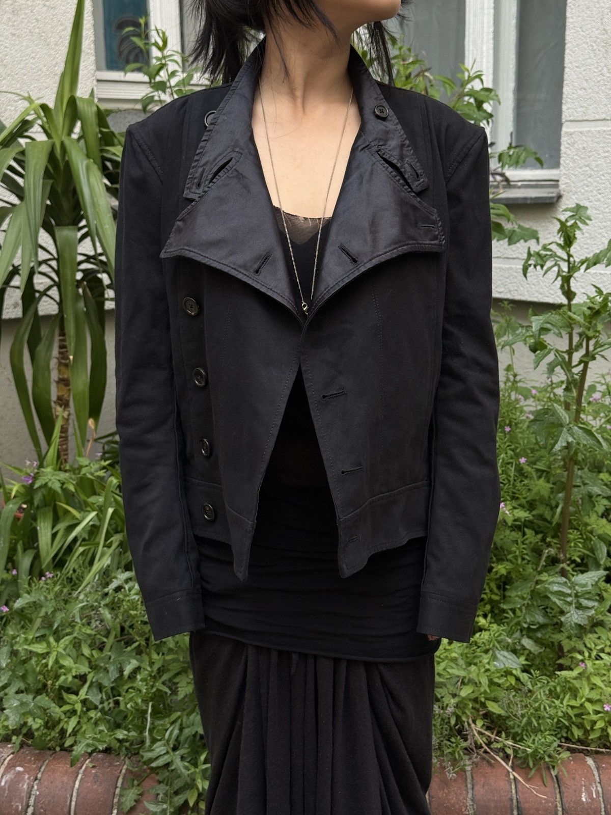 Ann Demeulemeester Ann Demeulemeester buttons biker jacket Size XXS / US 00 / IT 34 - 2 Thumbnail
