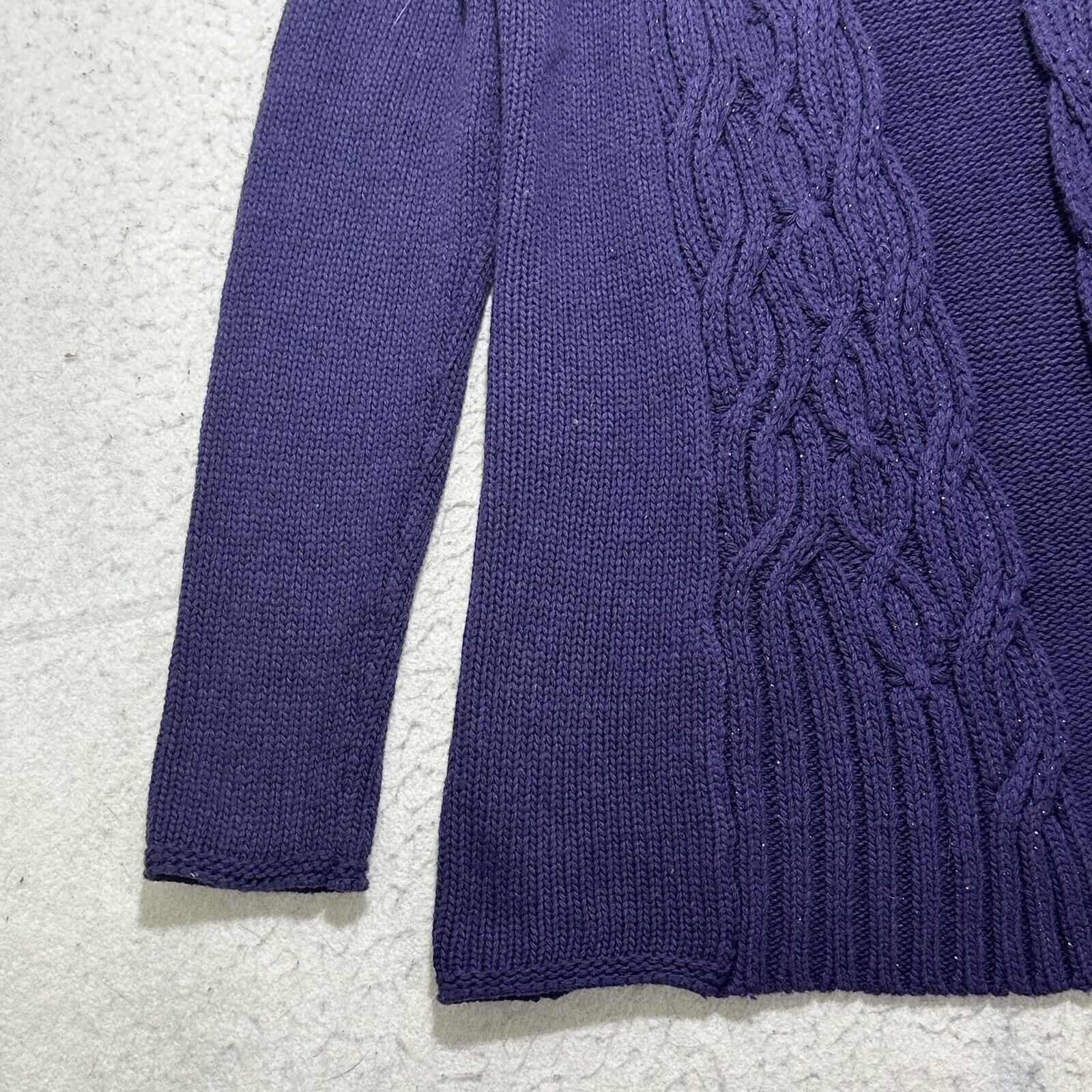 Coldwater Creek Coldwater Creek Small Open Front Cardigan Sweater Purple Size S / US 4 / IT 40 - 7 Thumbnail